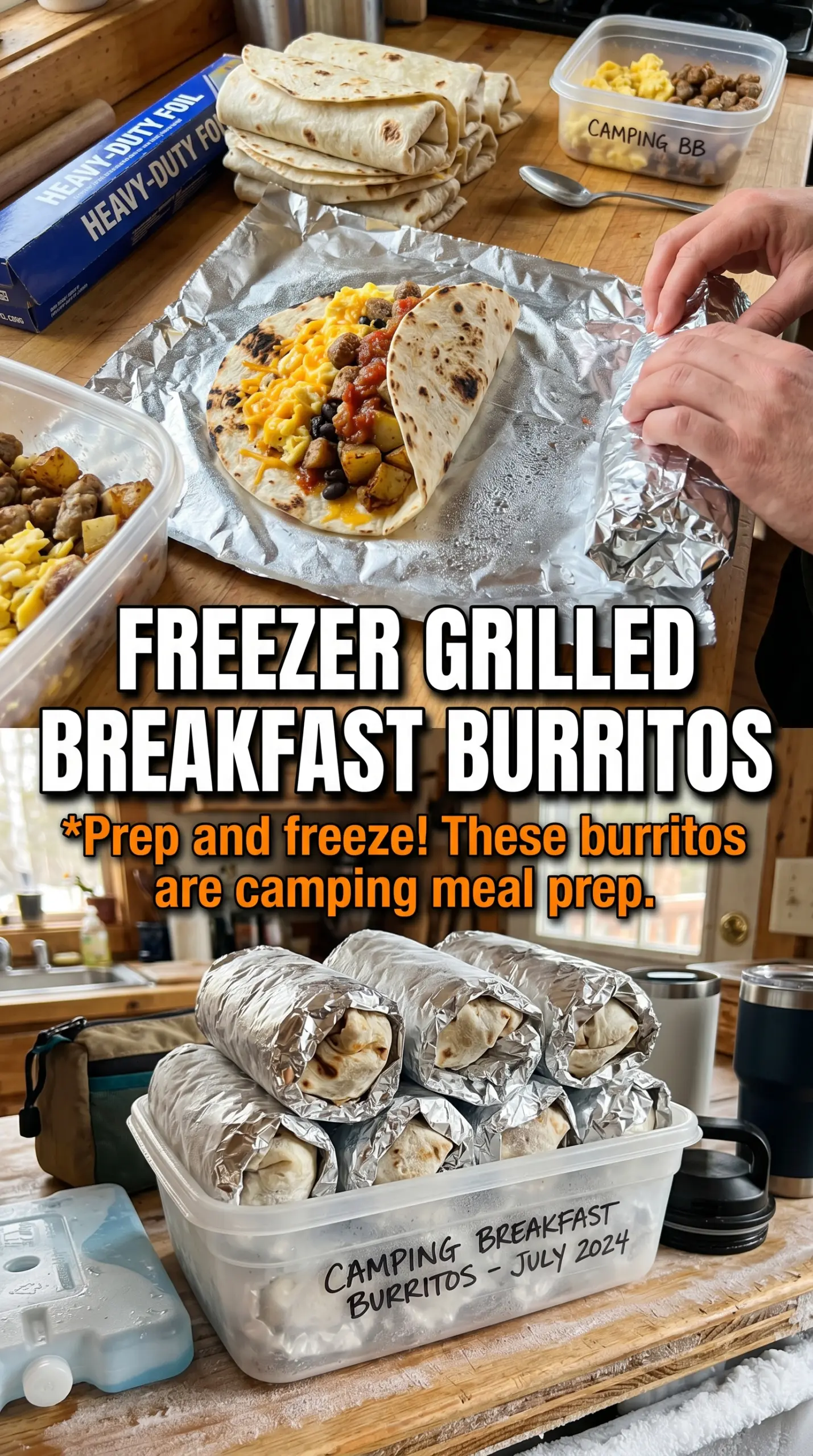 Grilled Breakfast Burritos crispy cheesy hearty