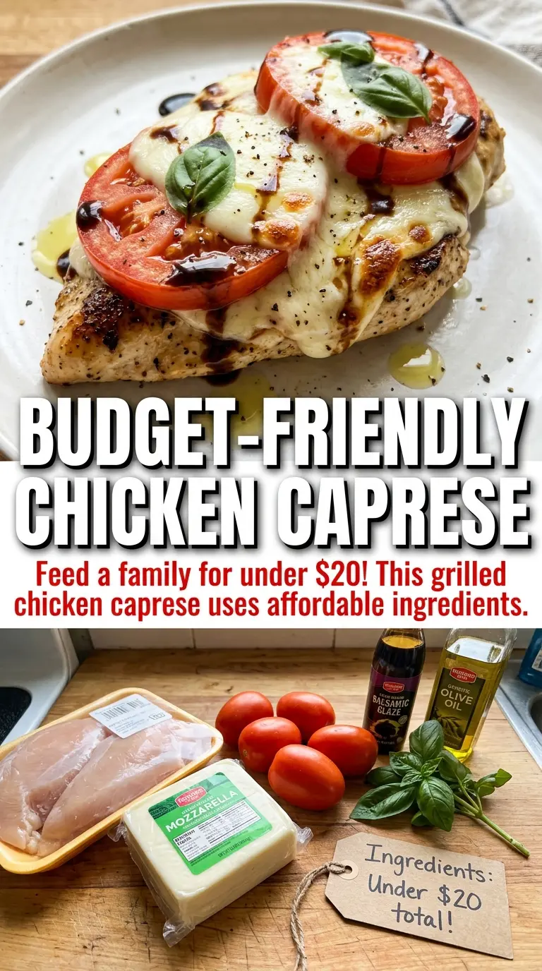 Grilled Chicken Caprese with mozzarella, tomato, basil
