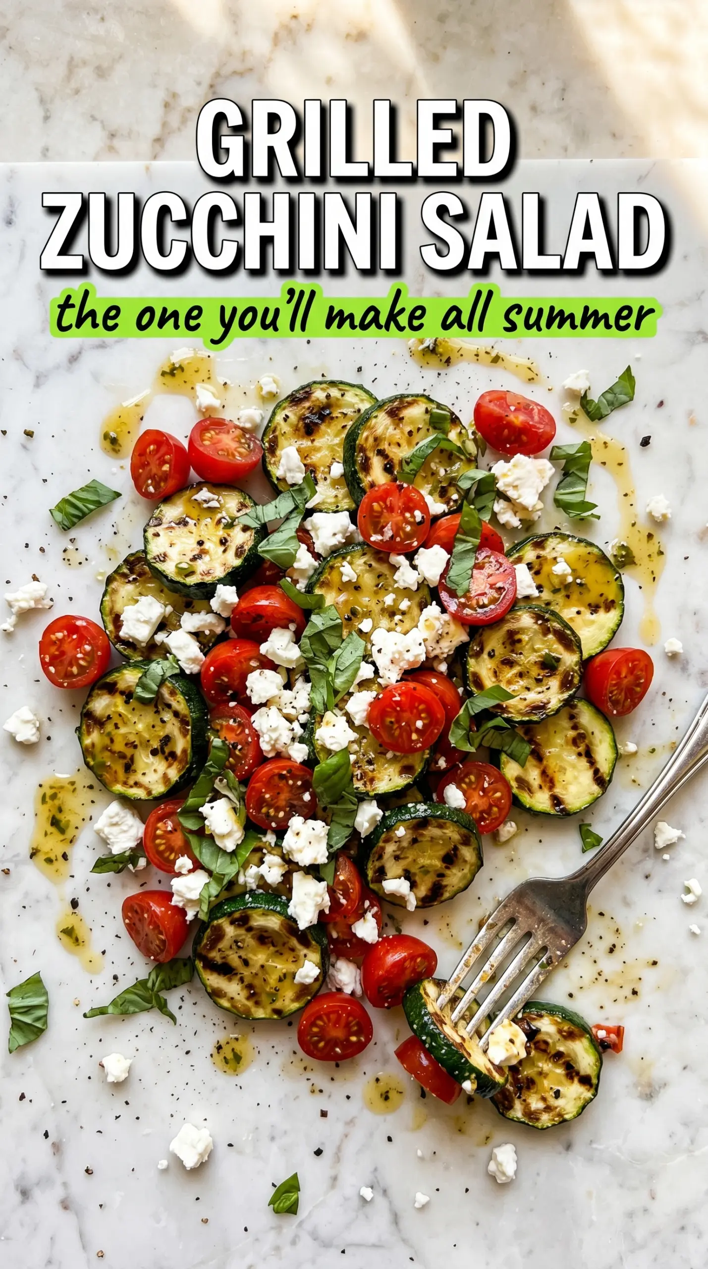 Grilled zucchini slices with toppings
