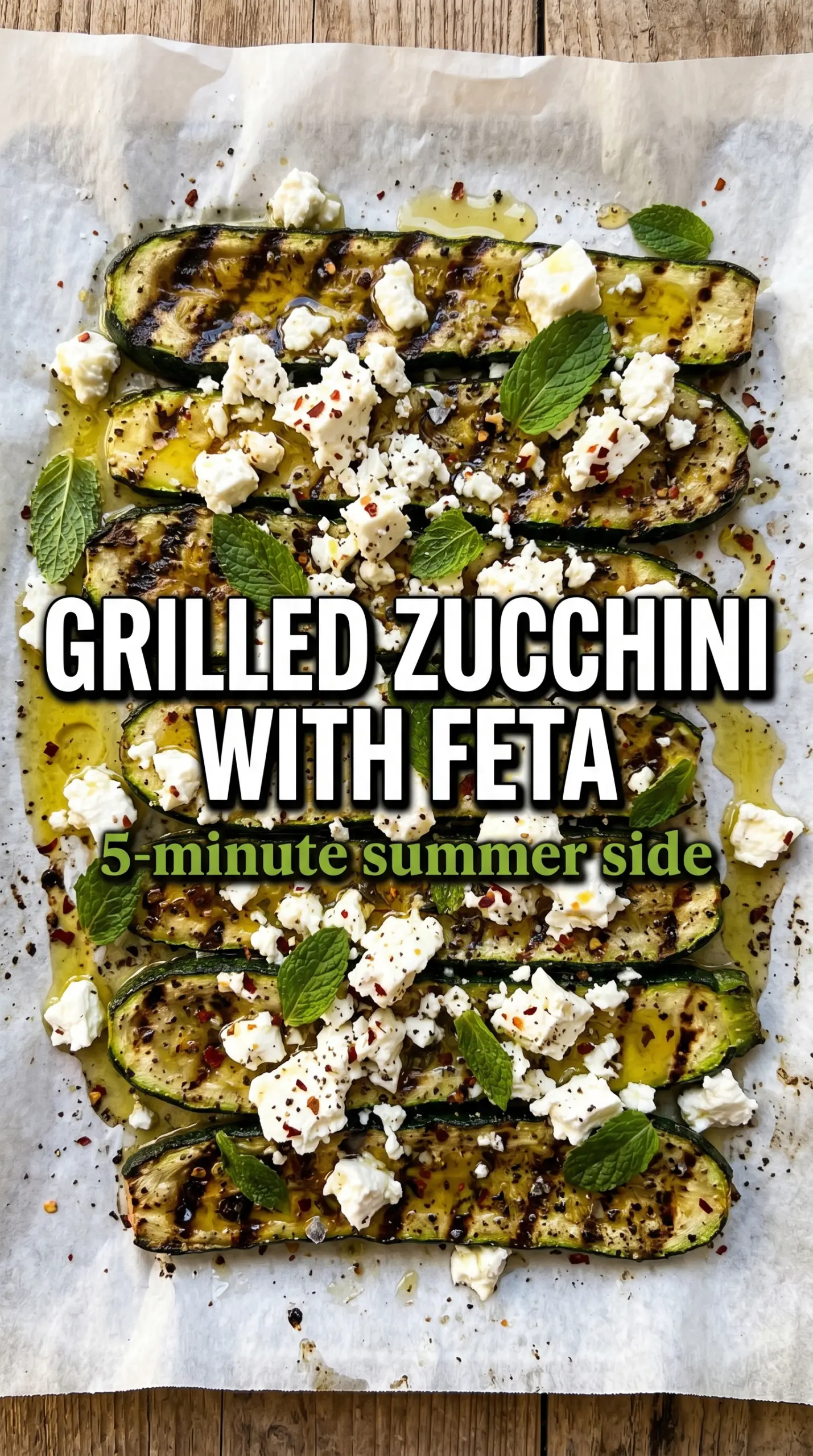 Grilled zucchini slices with toppings