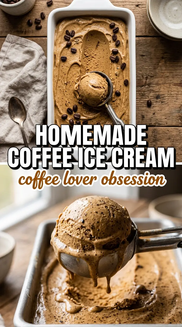 Scoop of homemade ice cream in a bowl