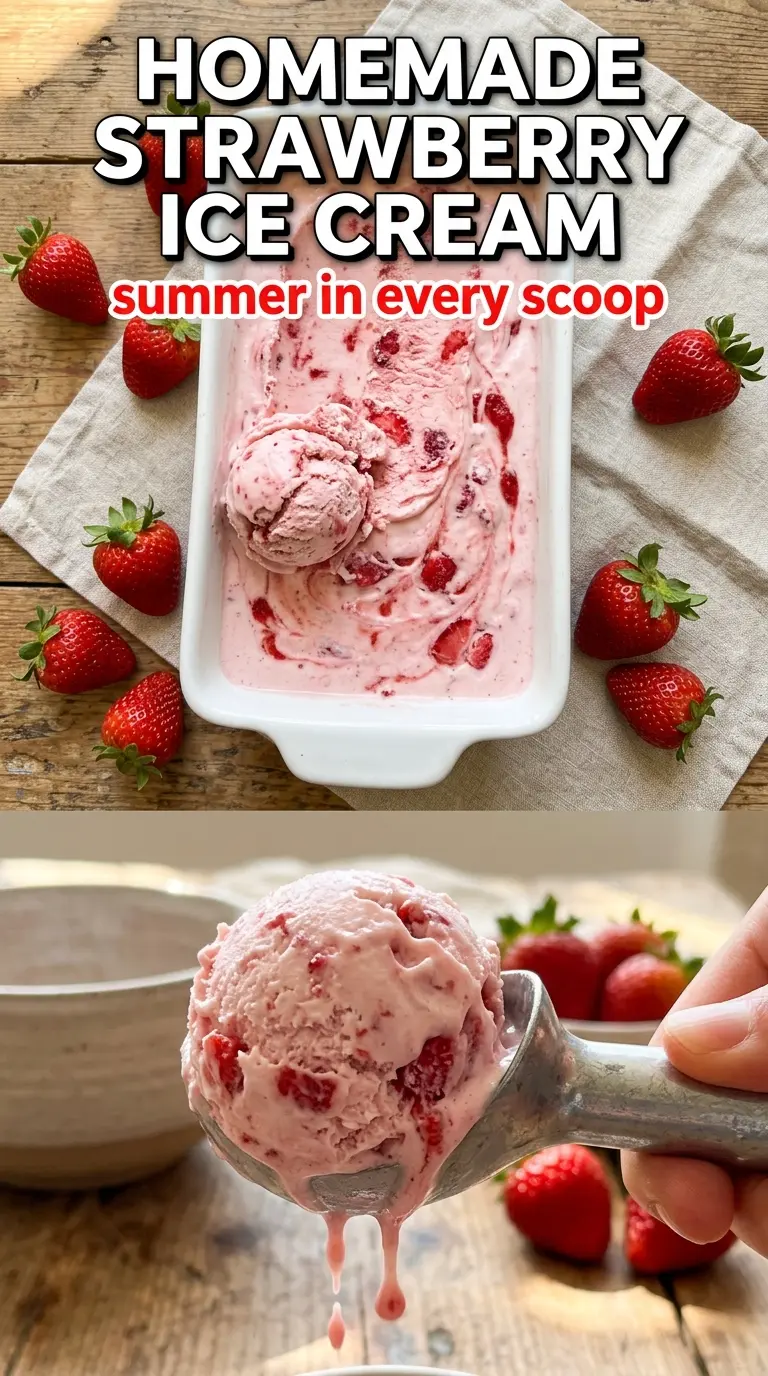 Scoop of homemade ice cream in a bowl