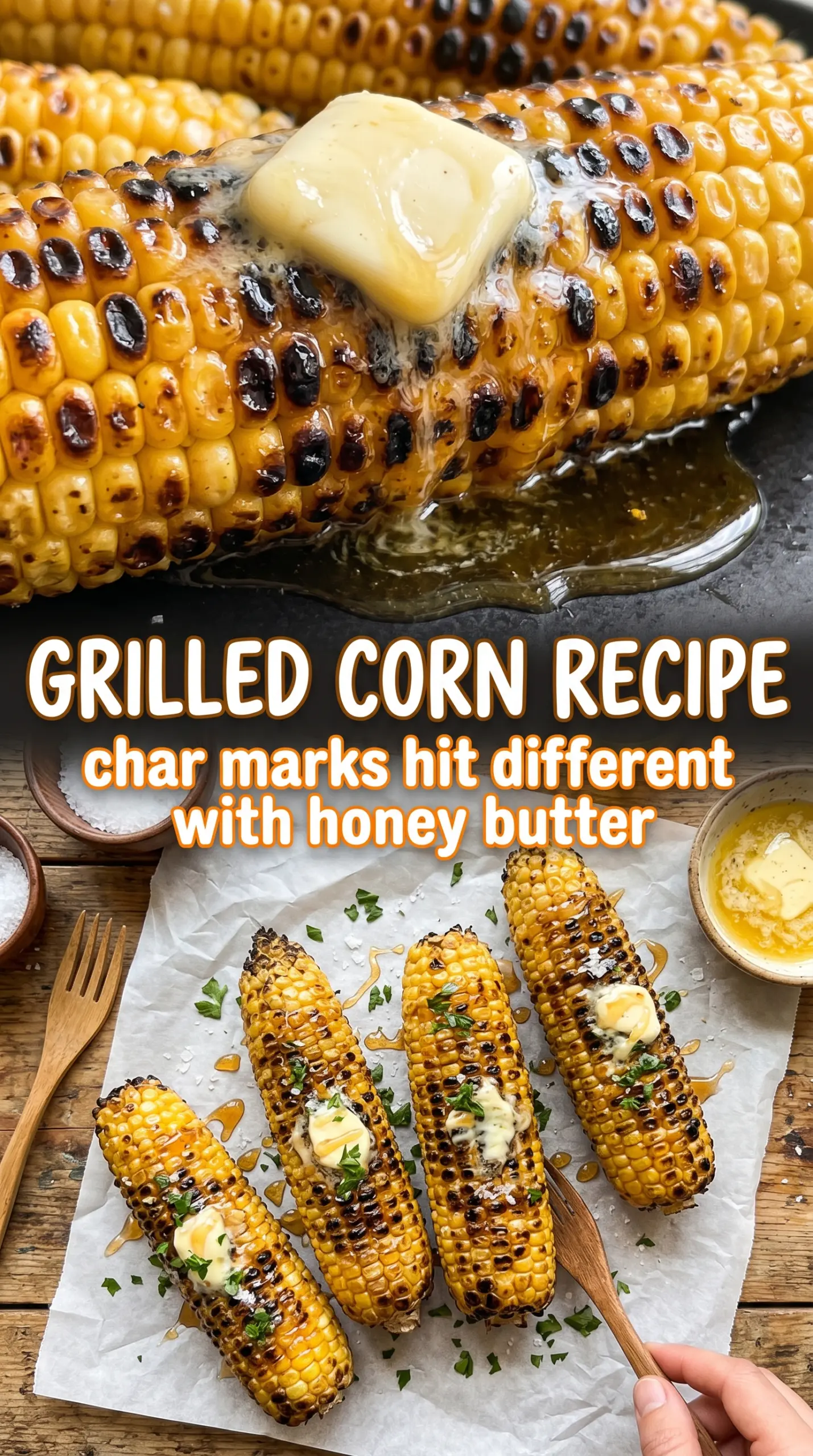 Honey Butter Grilled Corn caramelized smoky glossy