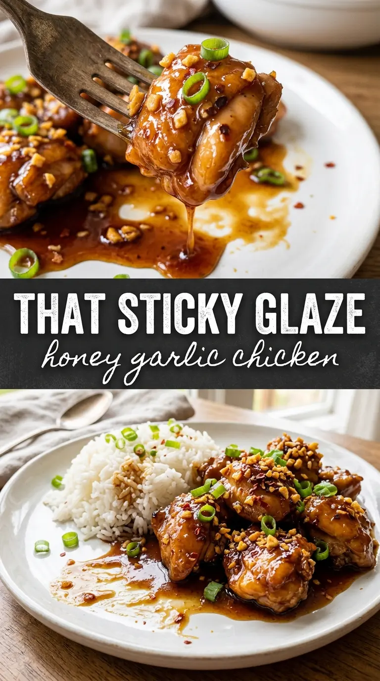 Honey Garlic Chicken sticky glazed