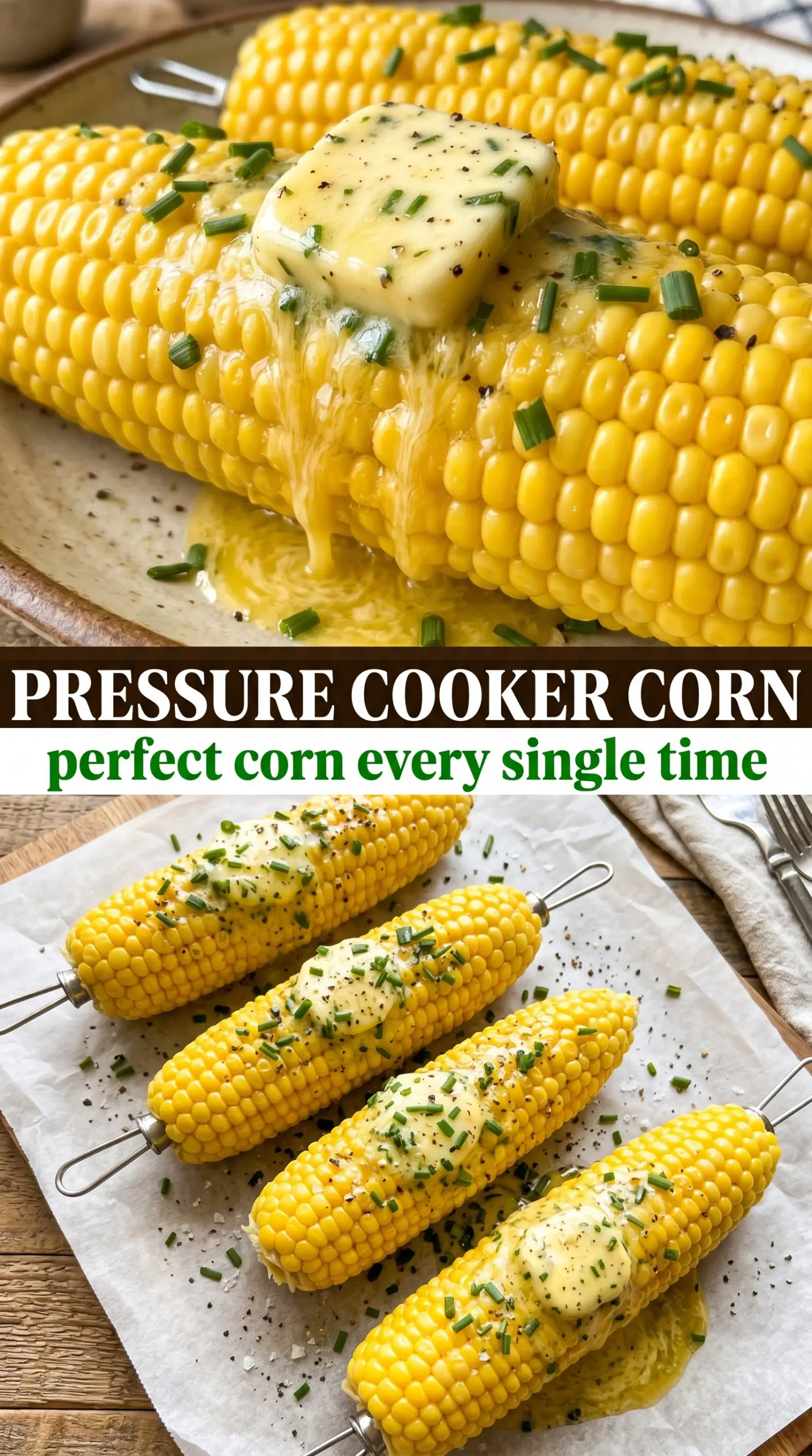 Instant Pot Corn on the Cob juicy kernels tender