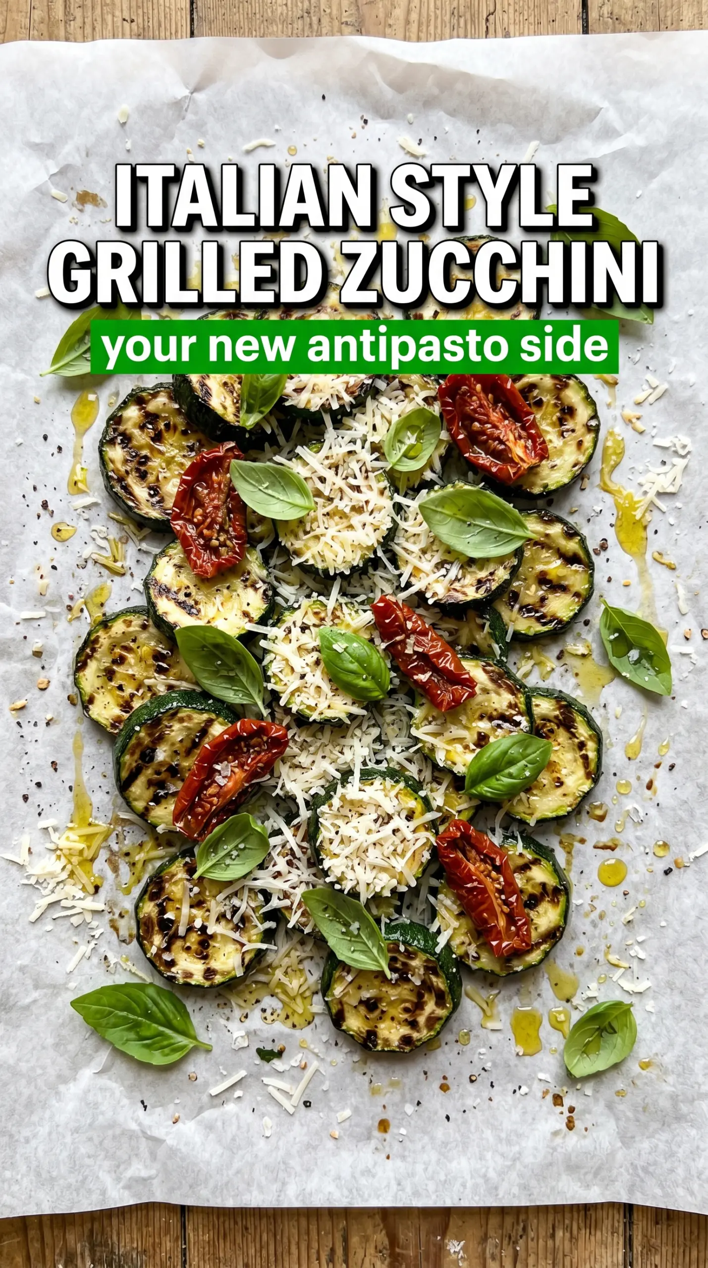Italian Style Grilled Zucchini grilled, garlicky, lemony
