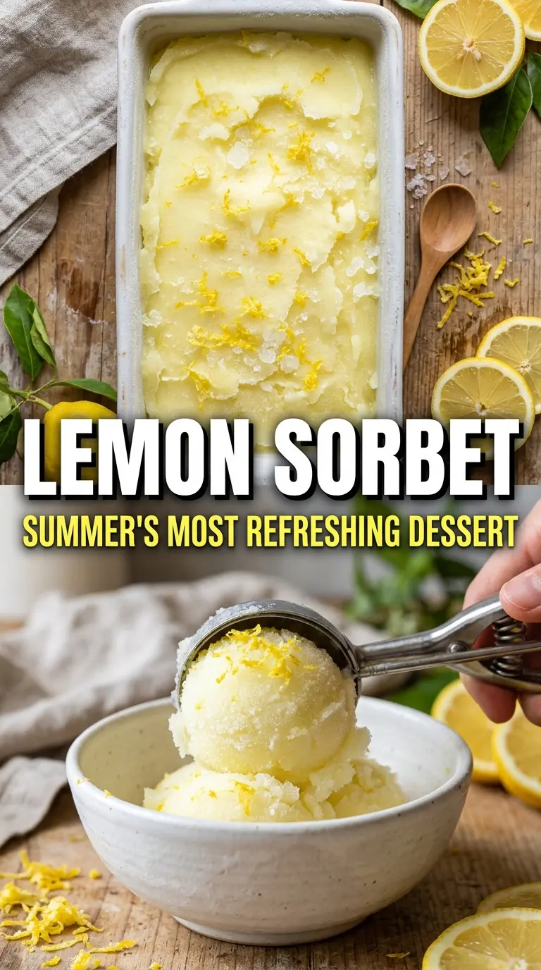 Lemon Sorbet tart icy refreshing
