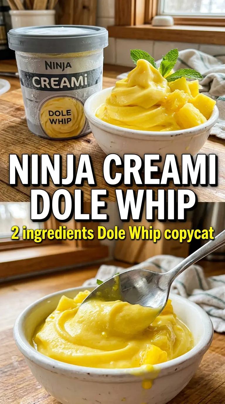 Ninja Creami Dole Whip bright pineapple creamy