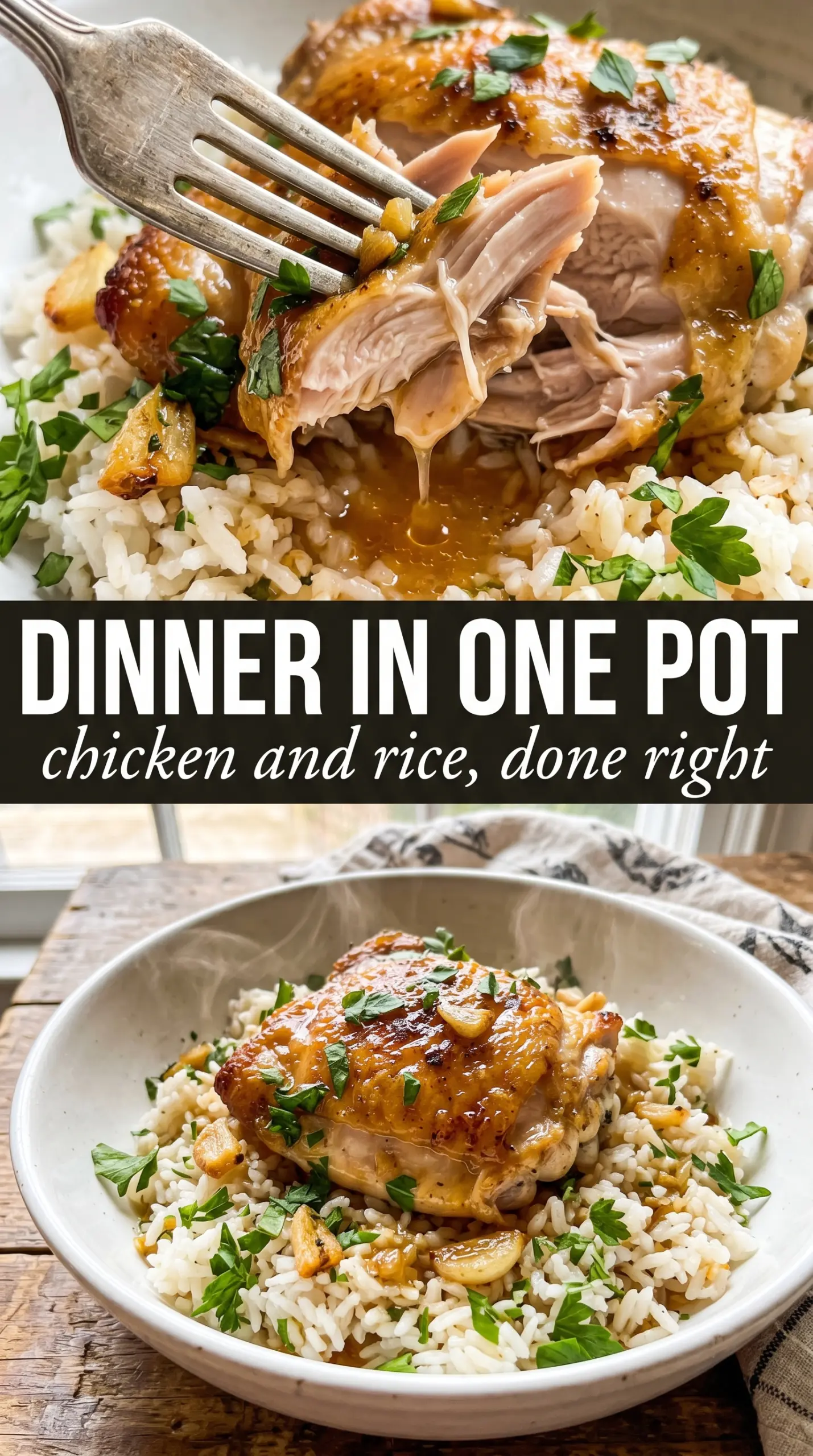 One-Pot Chicken and Rice golden chicken fluffy rice