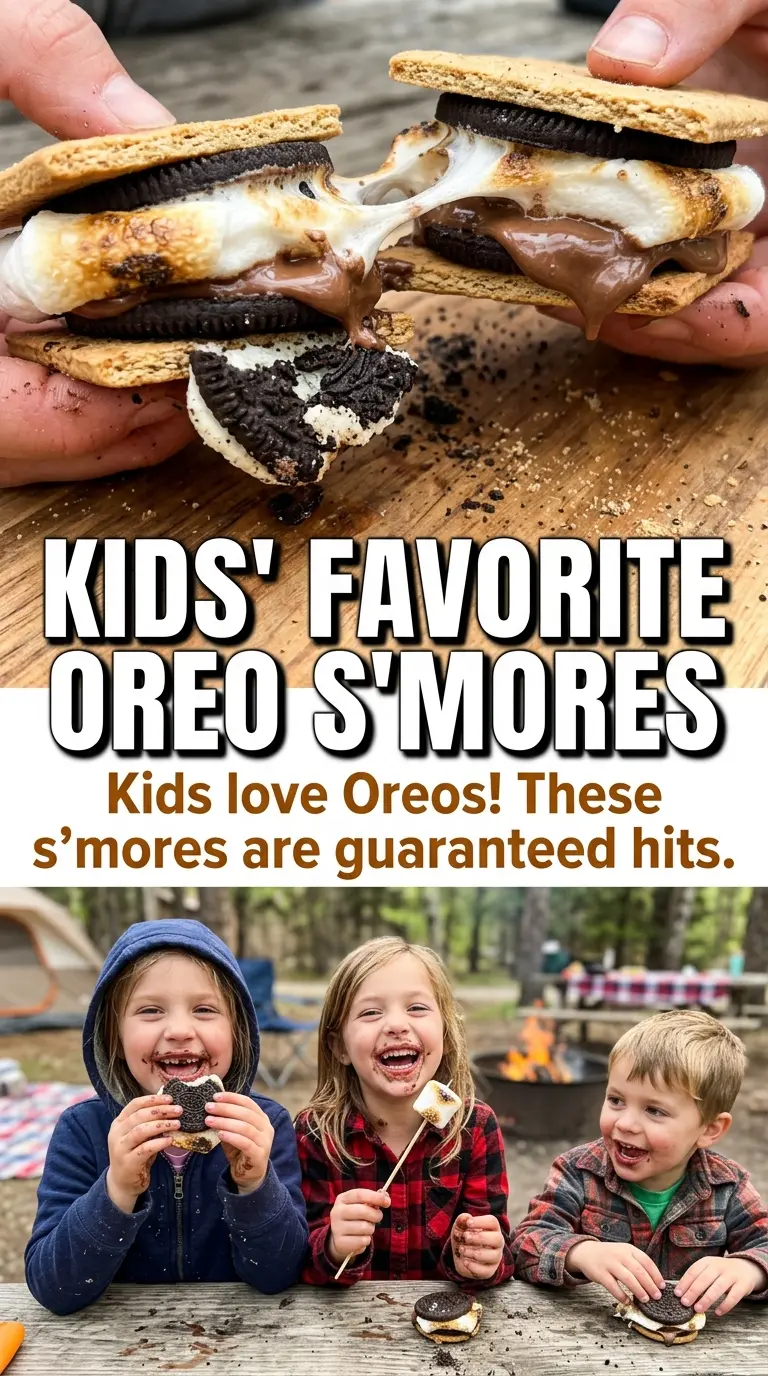 Oreo s'mores gooey campfire treat