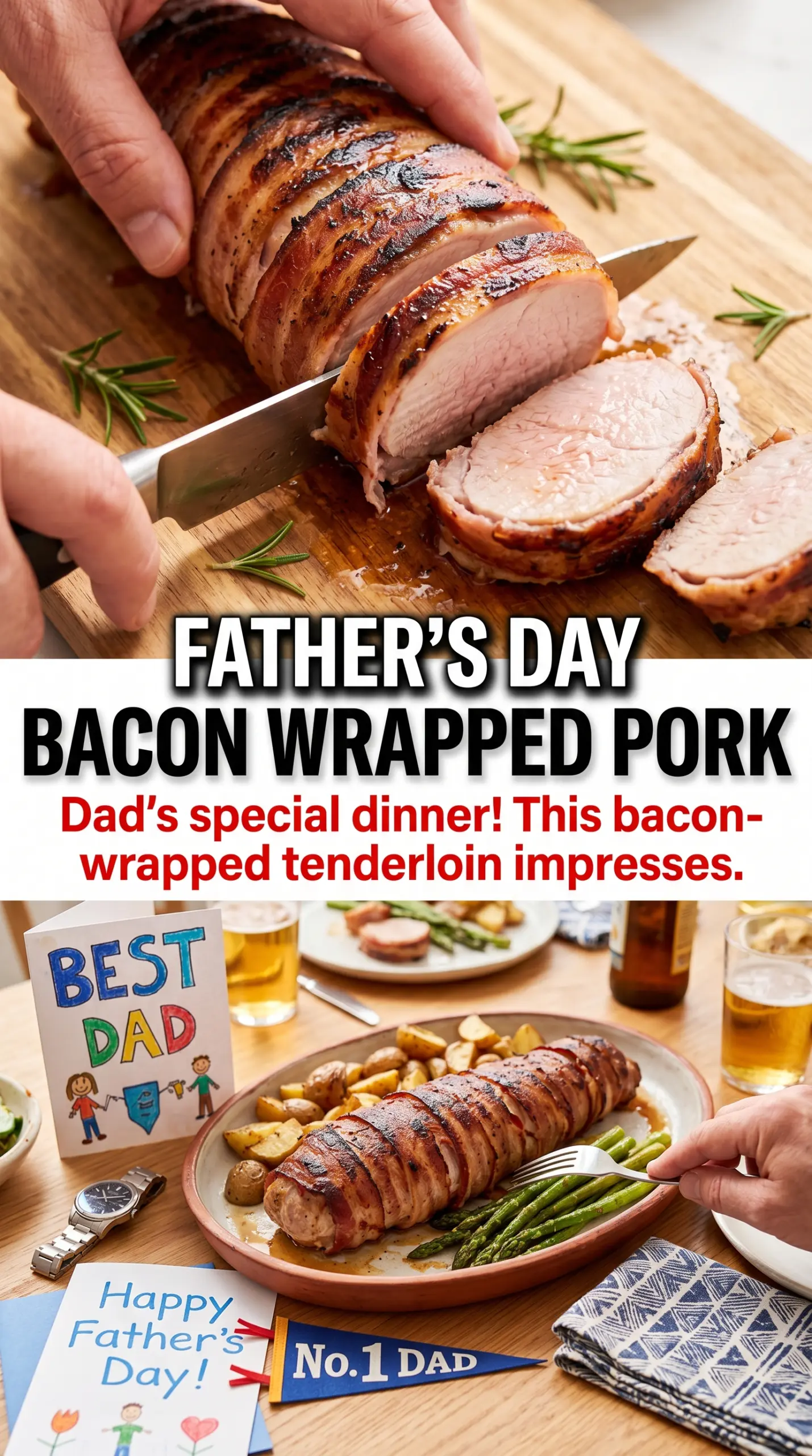 Pellet Grill Smoked Bacon Wrapped Pork Tenderloin smoky bacon crisp