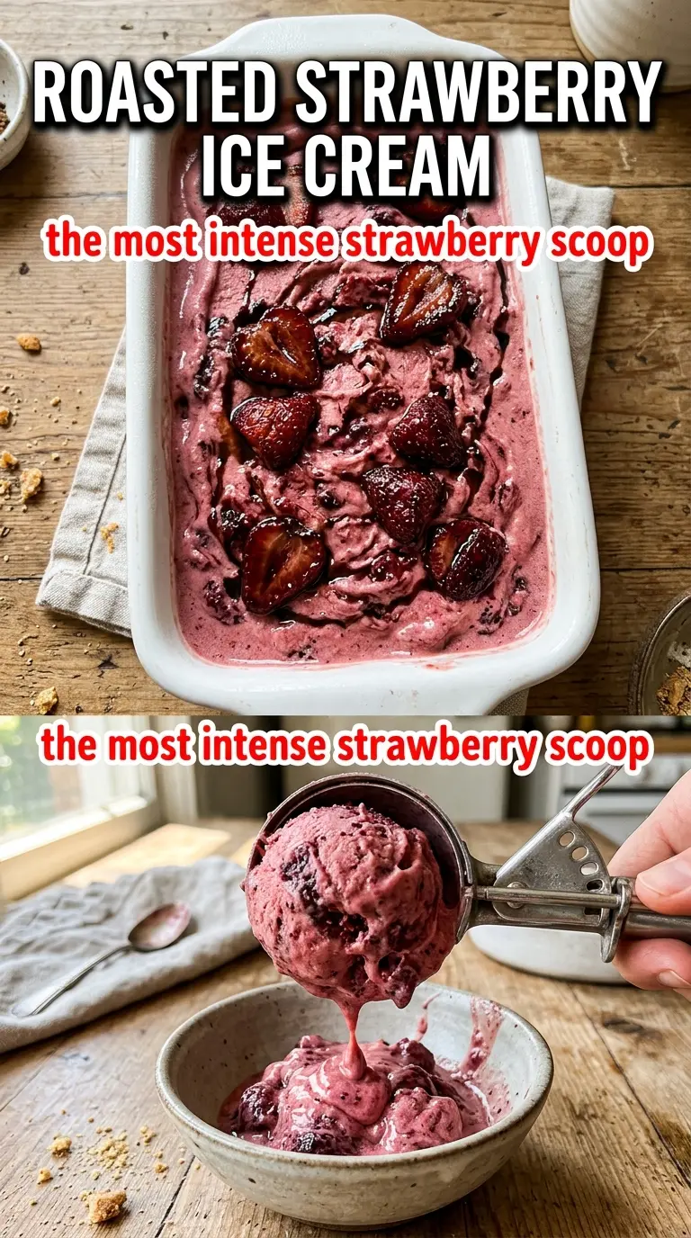 Scoop of homemade ice cream in a bowl