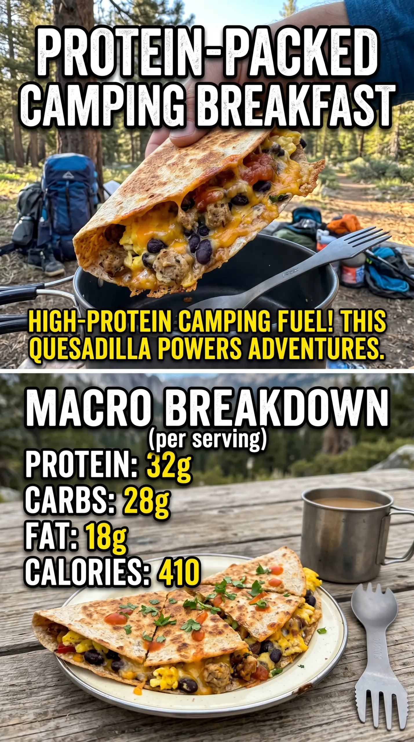 Sausage & Egg Breakfast Quesadilla cheesy breakfast, crisp tortillas