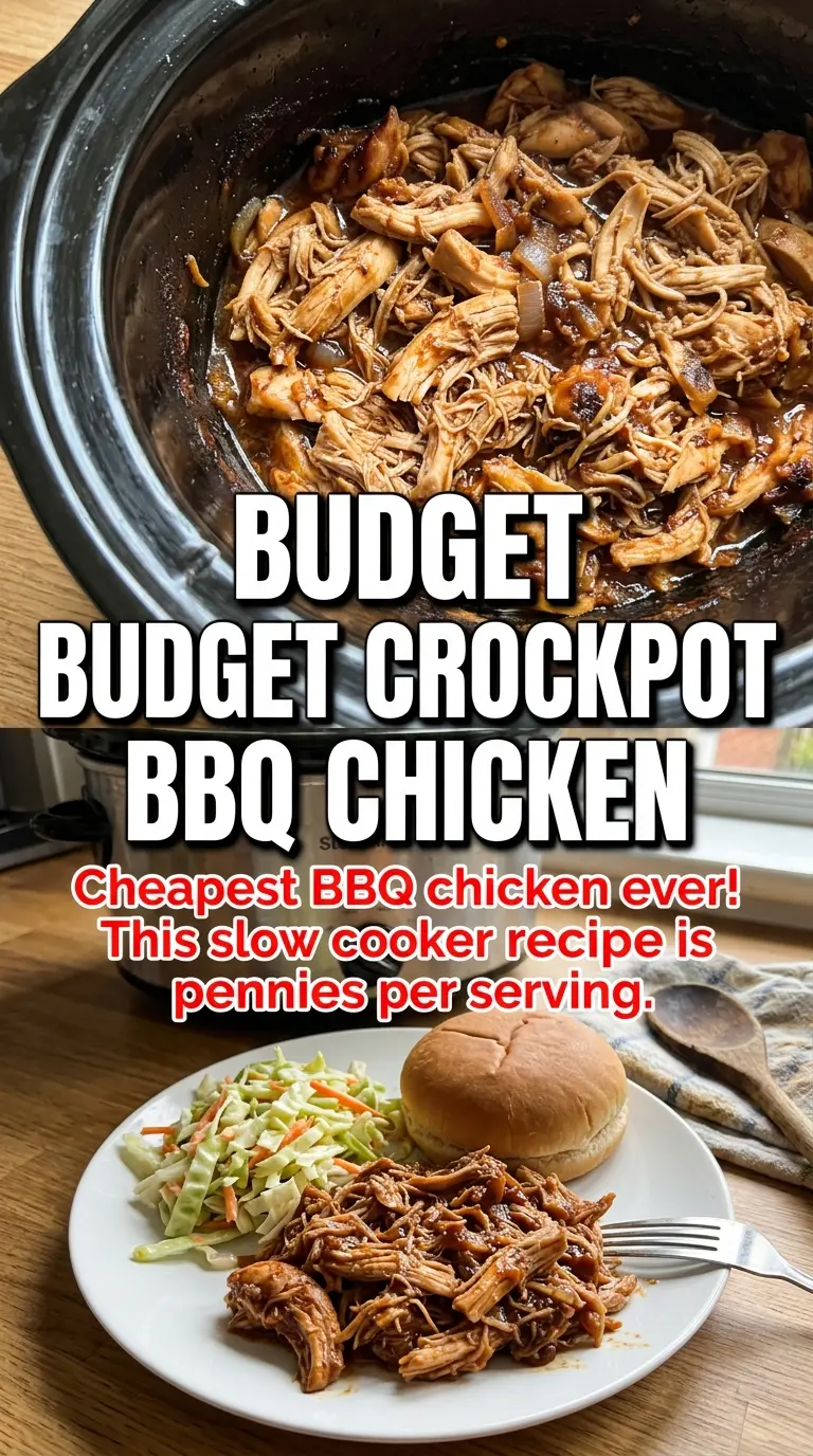 The Best Crockpot BBQ Chicken saucy shredded chicken