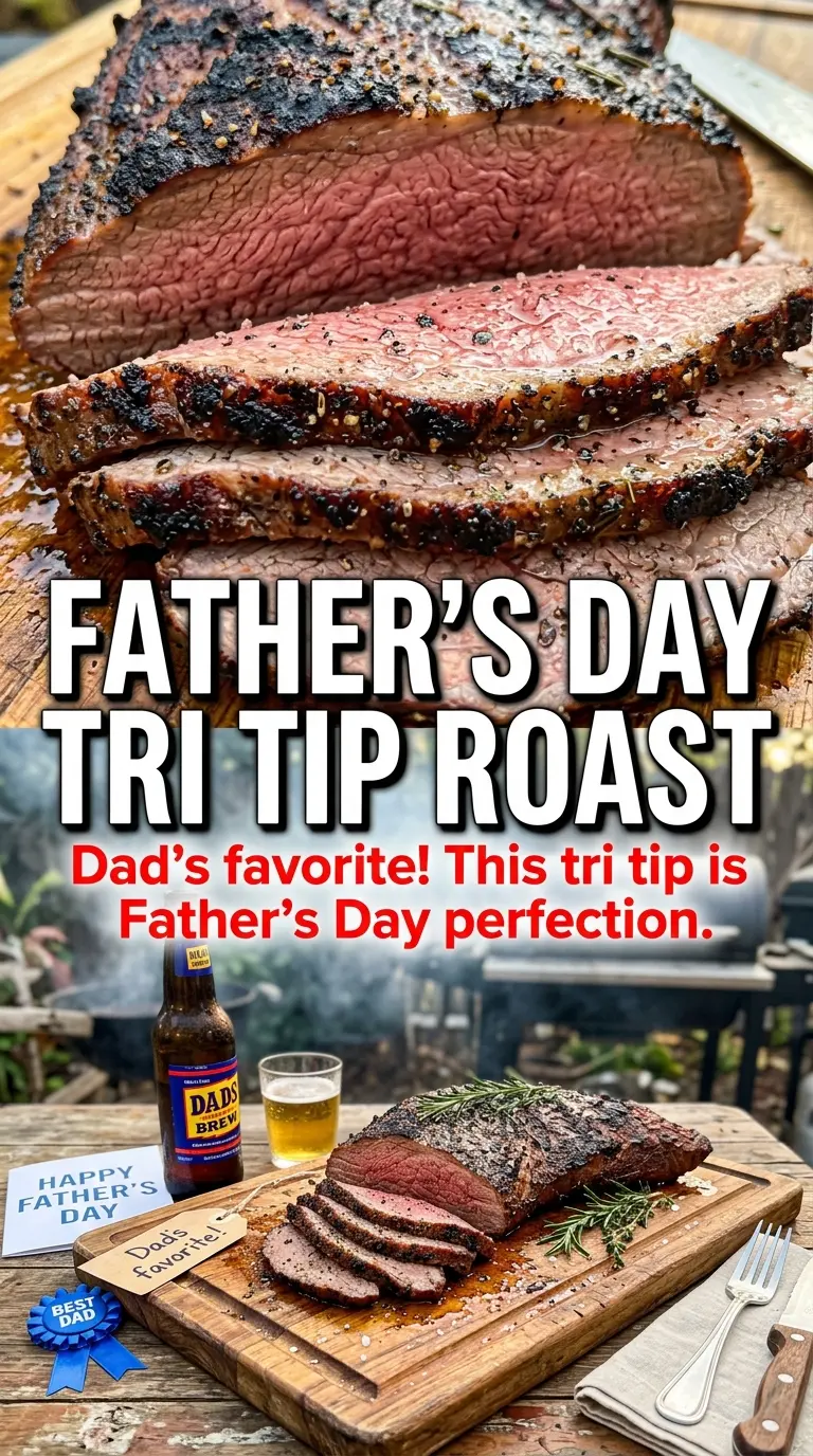 Tri-Tip - Grilled or Oven-Roasted seasoned beef roast crusty pink center