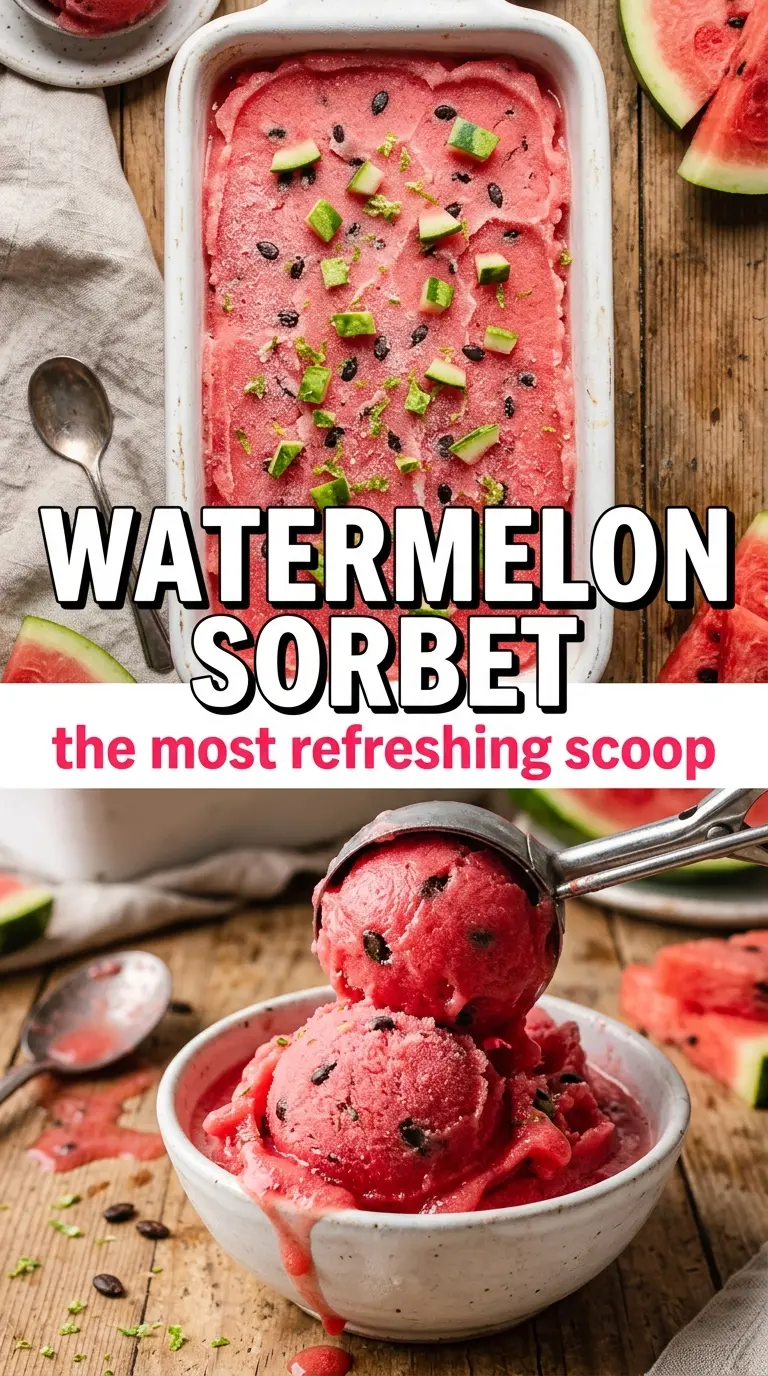 Watermelon Sorbet vivid refreshing