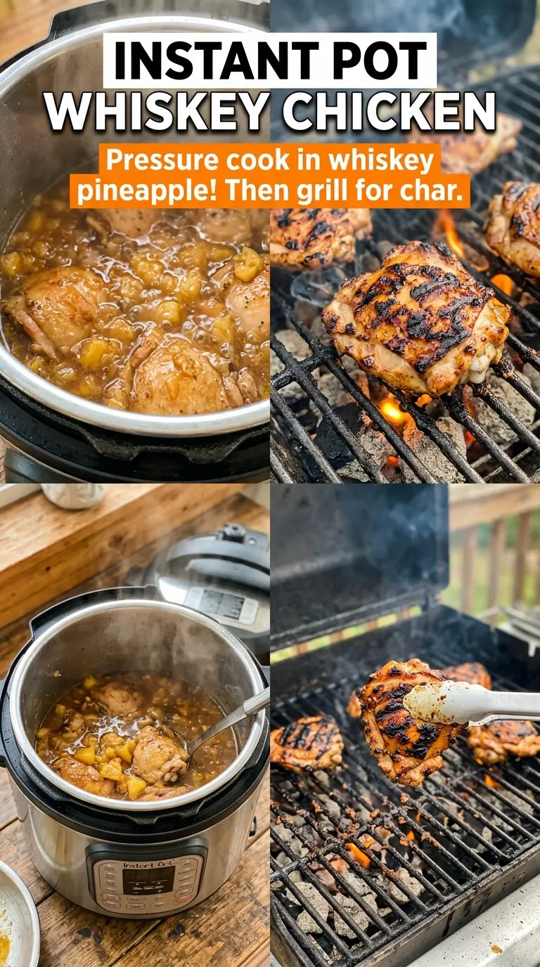 Whiskey Pineapple Chicken grilled sticky tropical