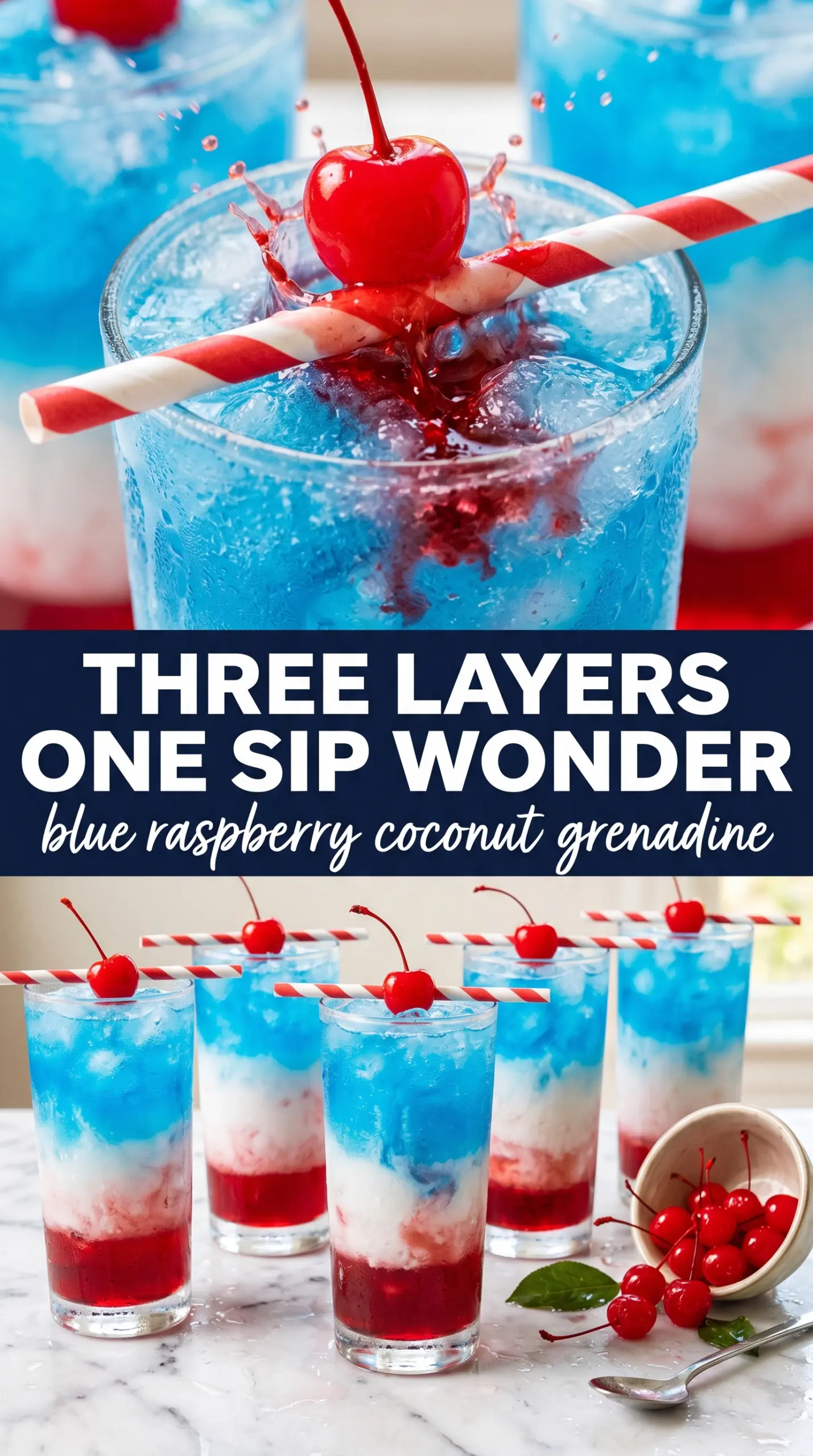 Bomb Pop Cocktail layered patriotic cocktail