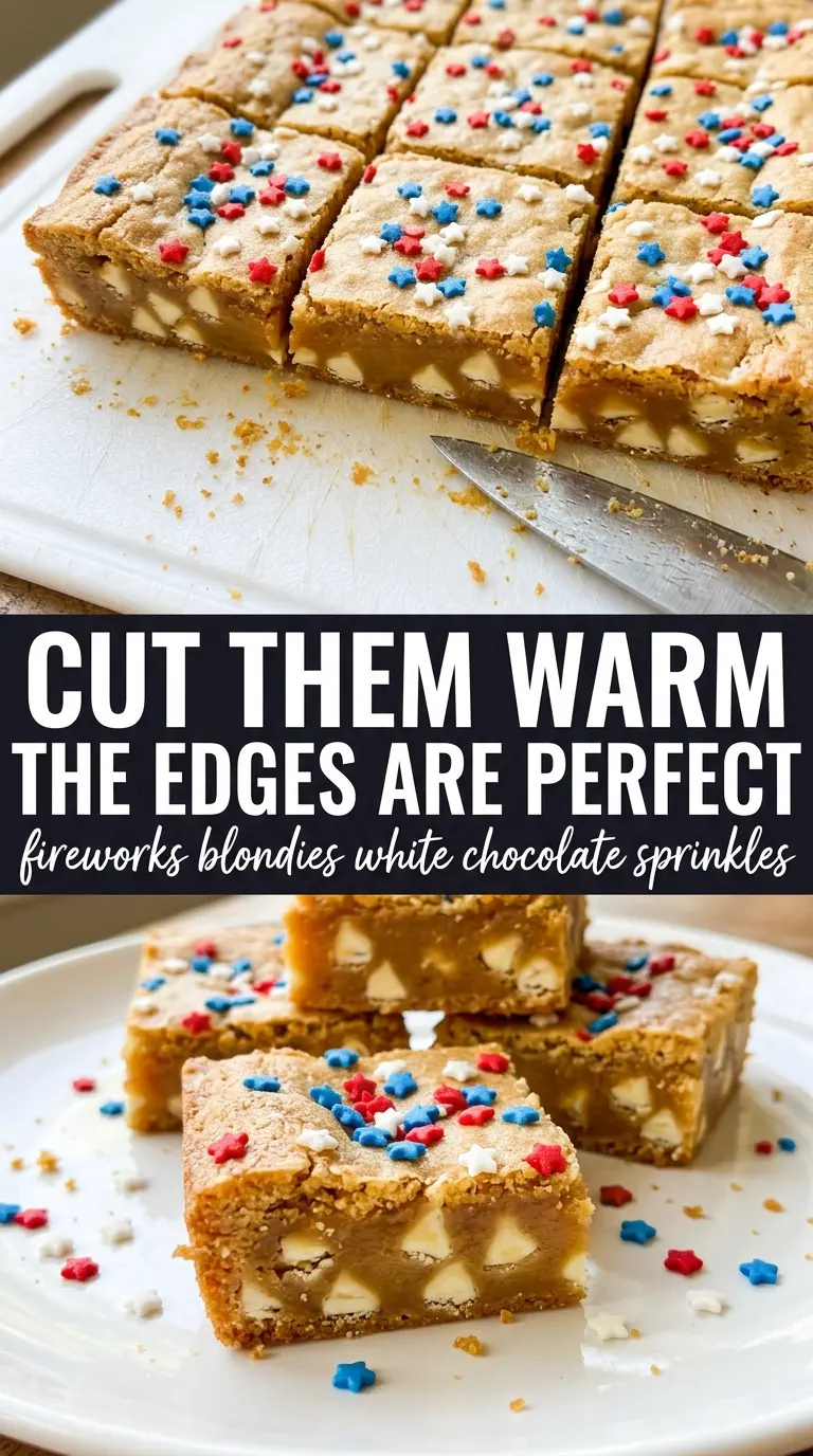 Fireworks Blondies colorful chewy