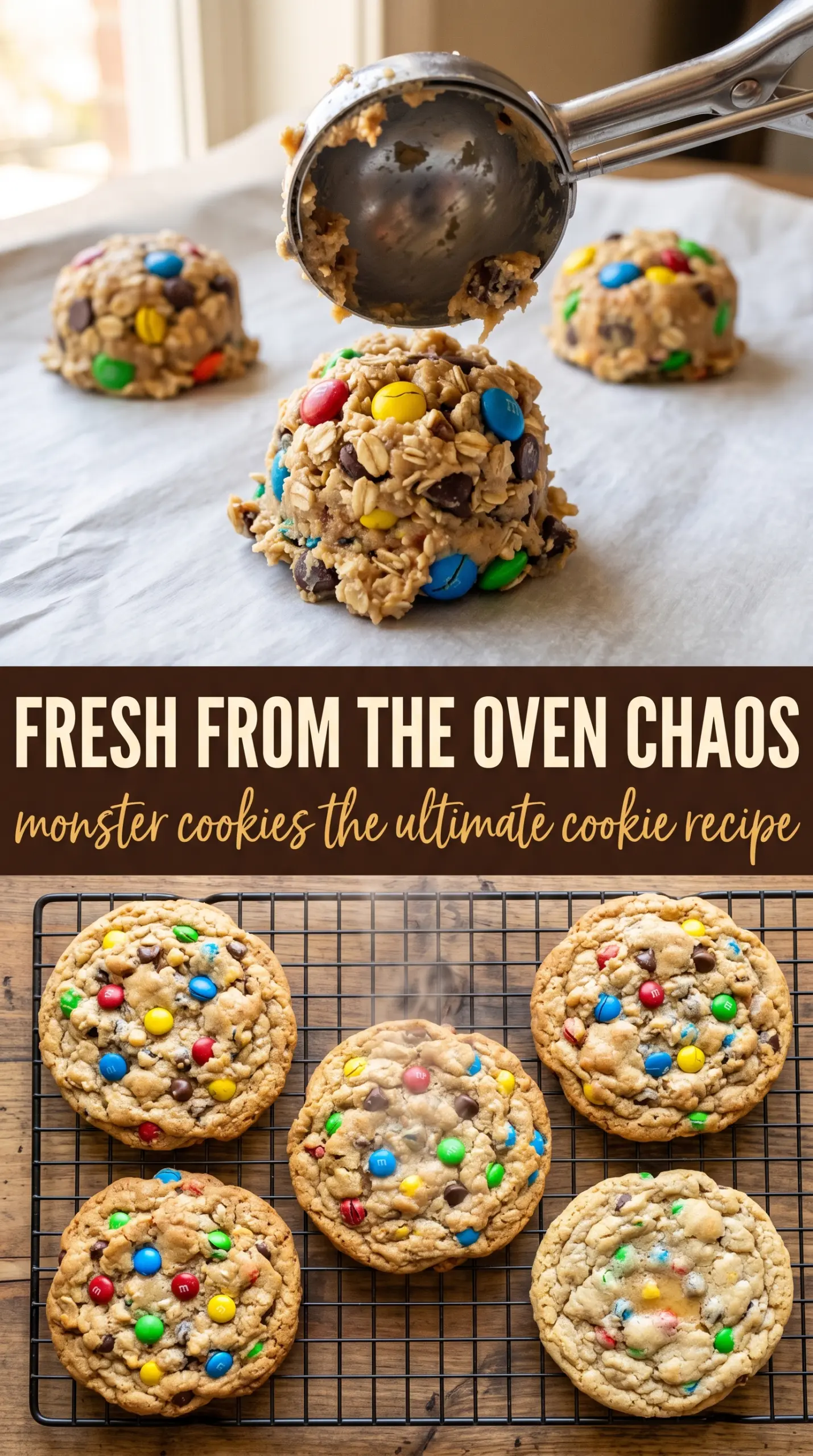 Monster Cookies colorful chewy peanut butter