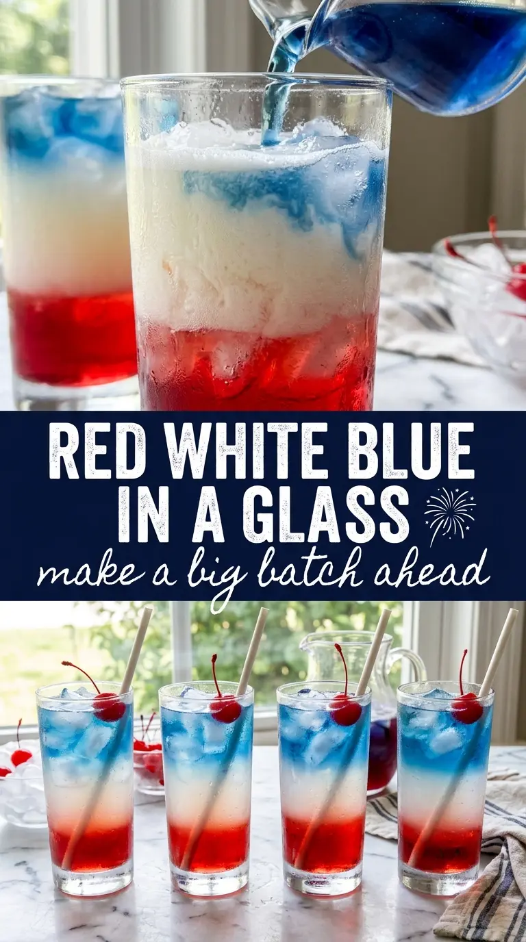 Patriotic Punch red white blue layers