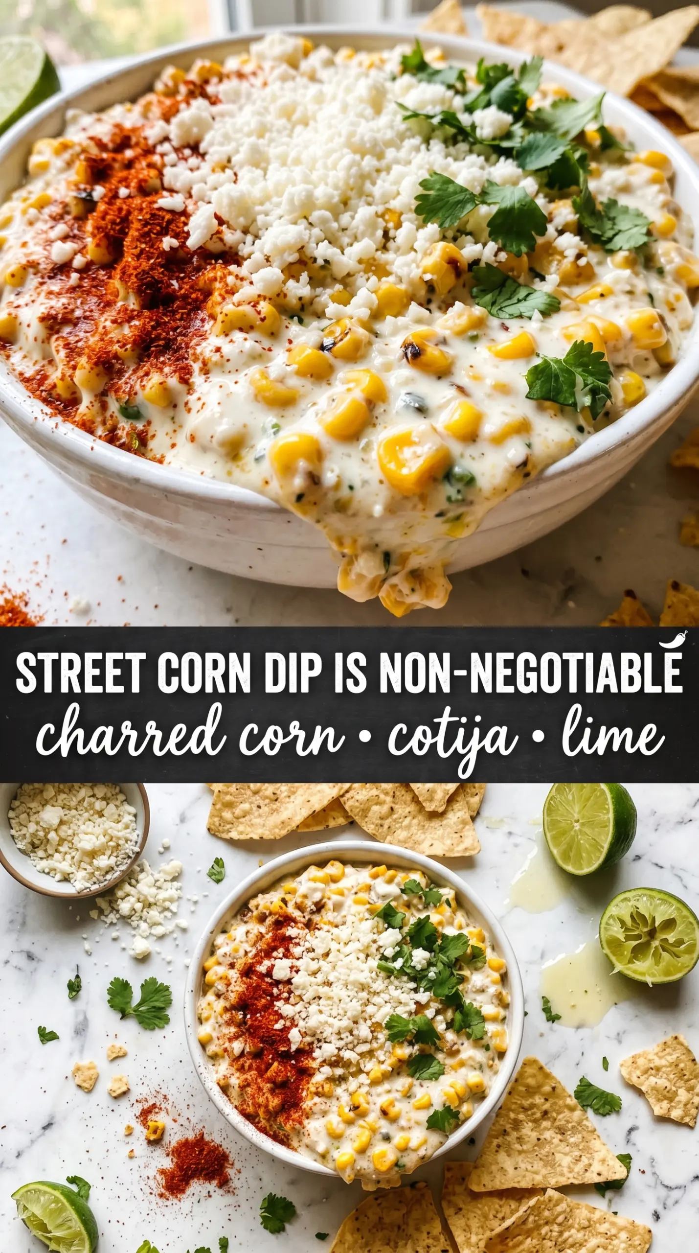 Street Corn Dip creamy charred zesty