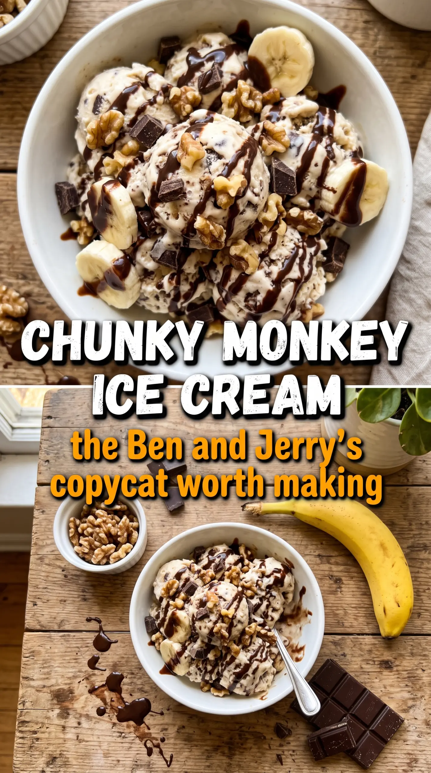 Chunky Monkey ice cream banana chocolate walnut