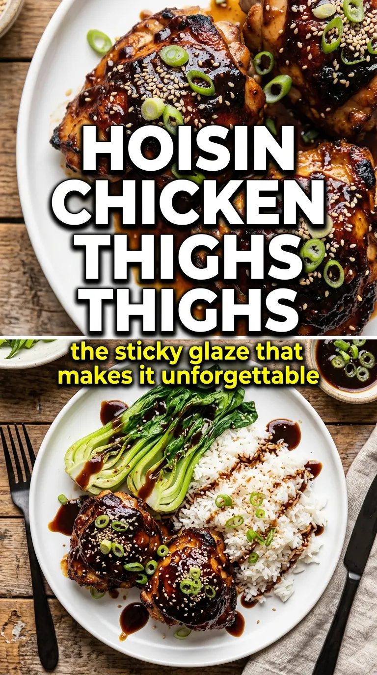 Hoisin Chicken Thighs sticky caramelized savory-sweet