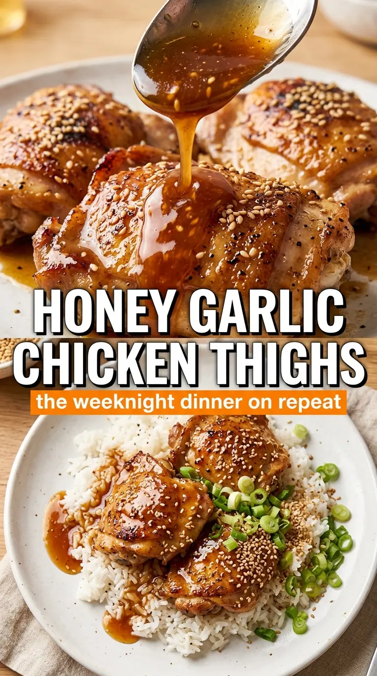 Honey Garlic Boneless Chicken Thighs caramelized glossy skillet