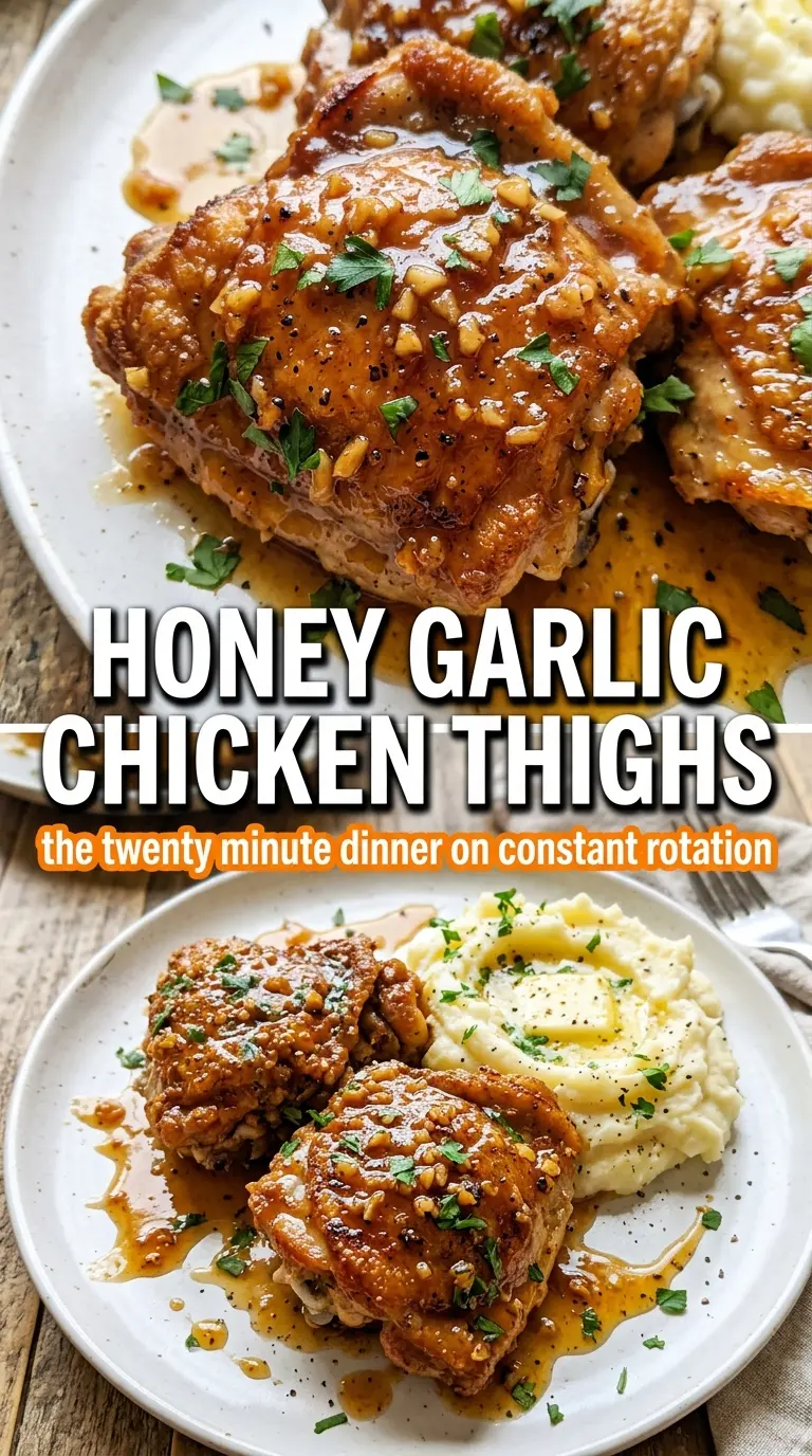Honey Garlic Chicken Thighs sticky glazed caramelized