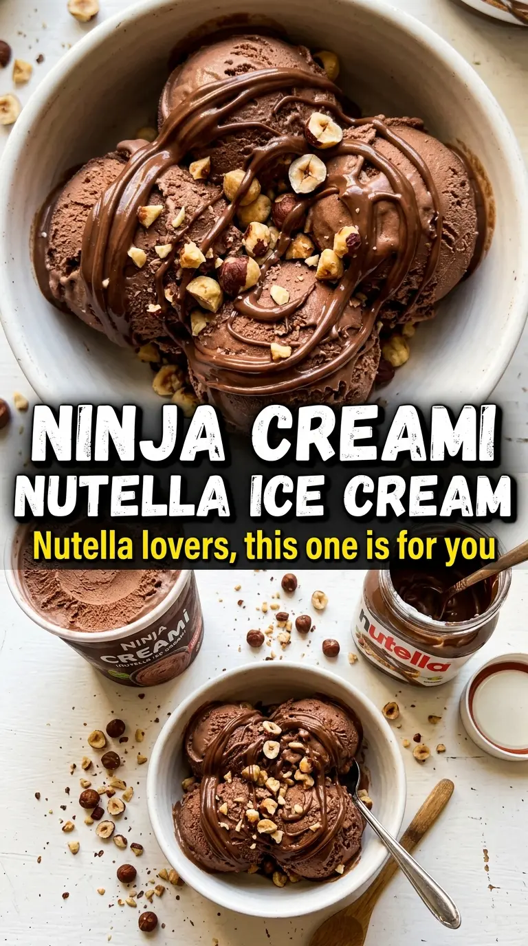 Ninja Creami Nutella ice cream rich creamy chocolate-hazelnut