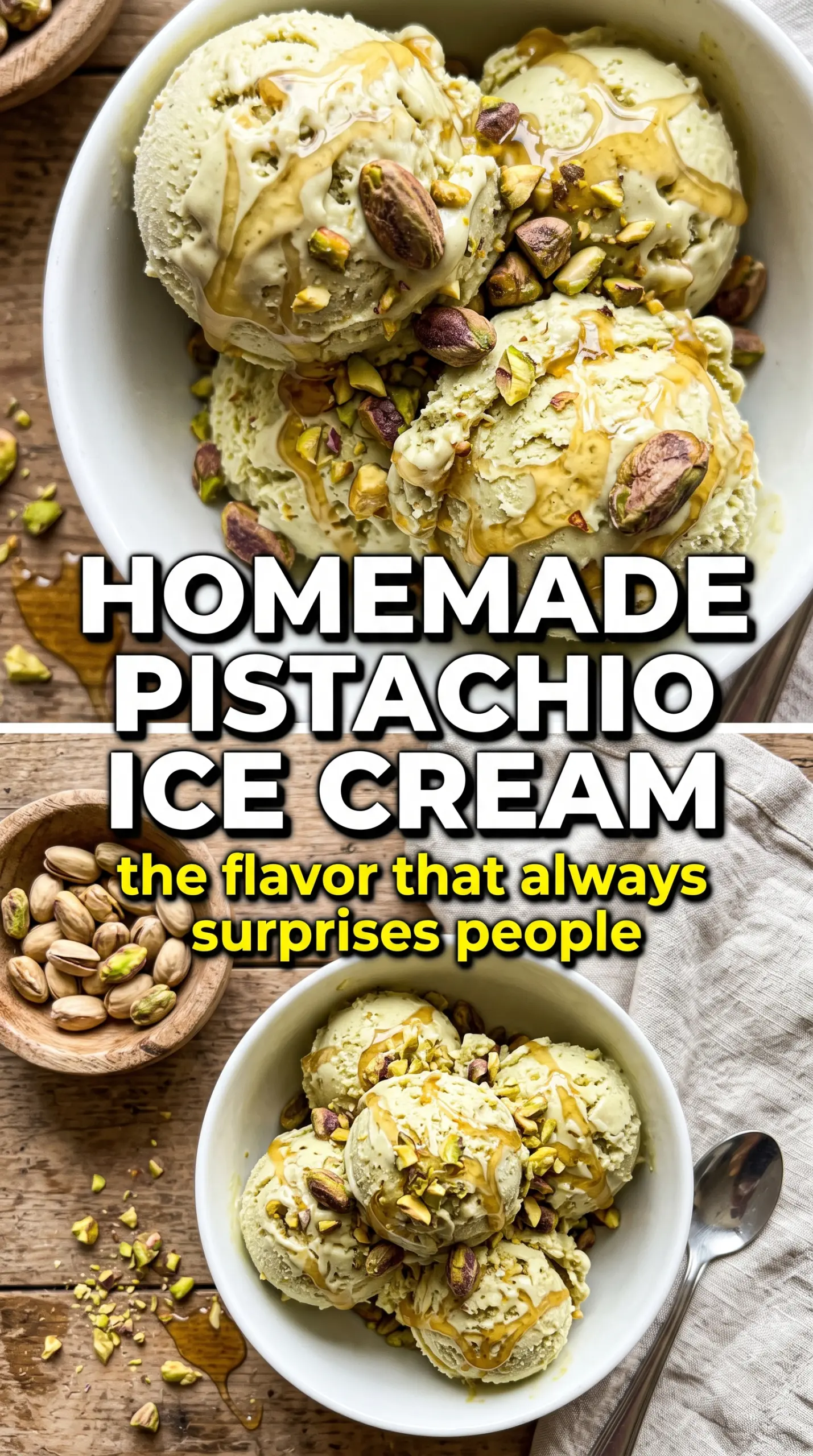 Pistachio Ice Cream creamy nutty green