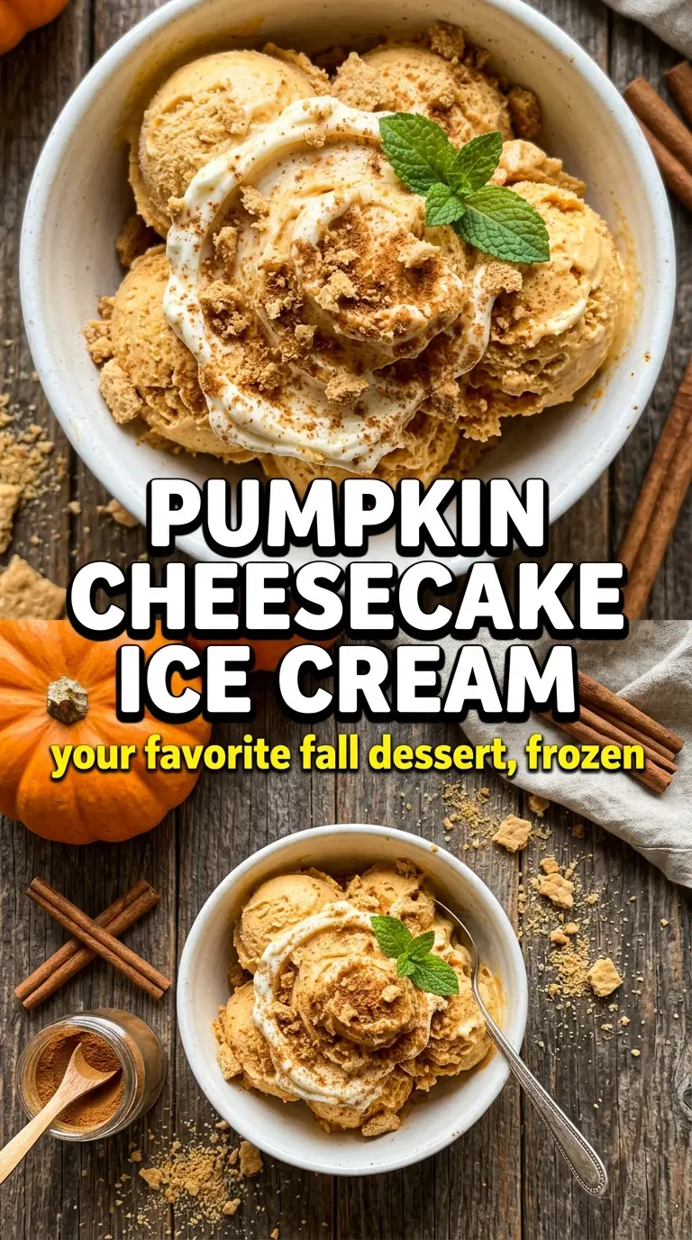 Pumpkin Cheesecake Ice Cream creamy swirls graham cracker