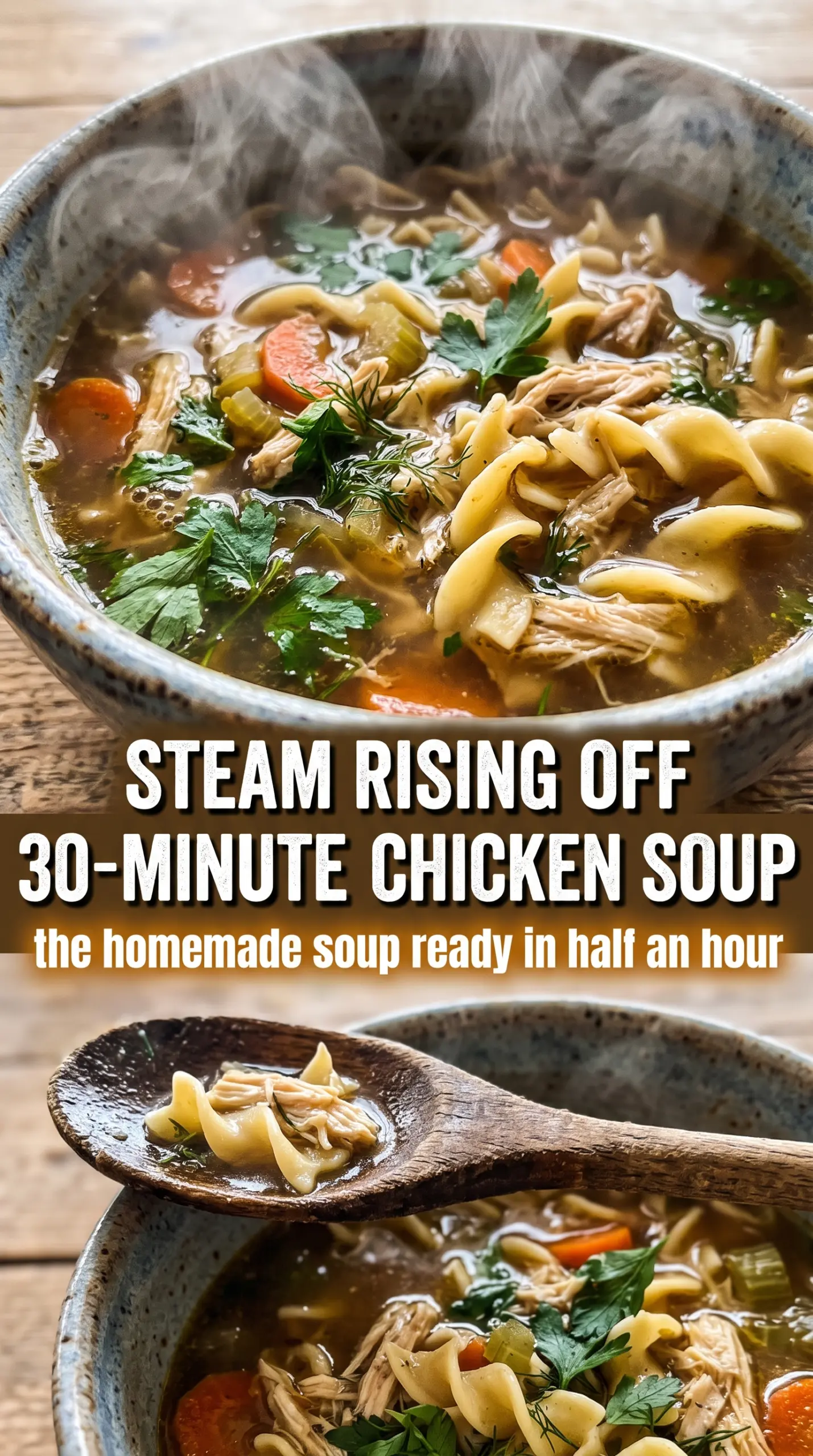 30-Minute Homemade Chicken Noodle Soup quick golden broth