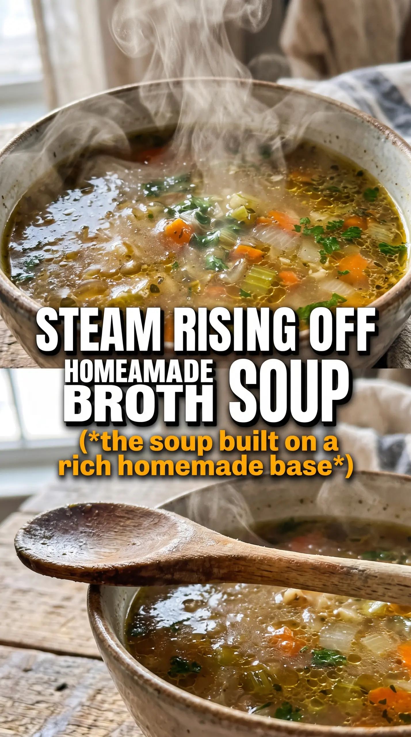 Chicken Noodle Soup With Homemade Broth rich golden comforting