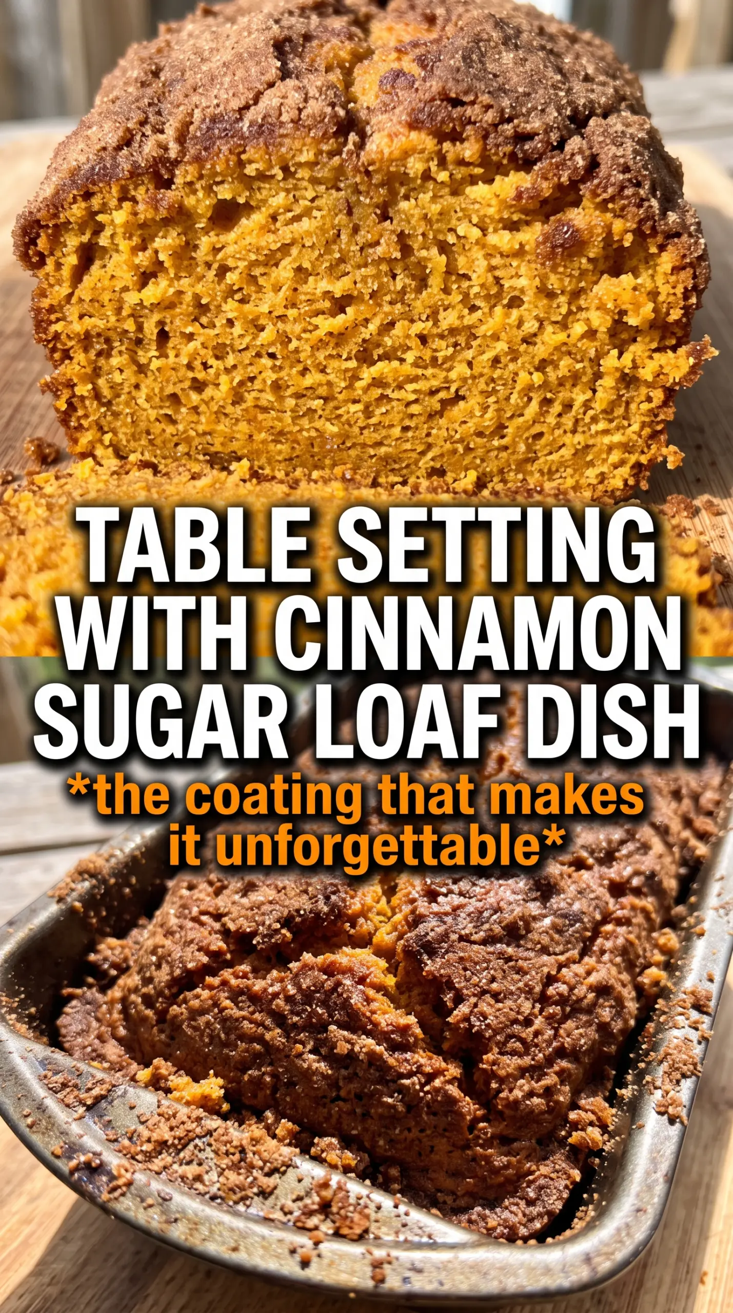 Cinnamon Sugar Pumpkin Bread golden moist swirled