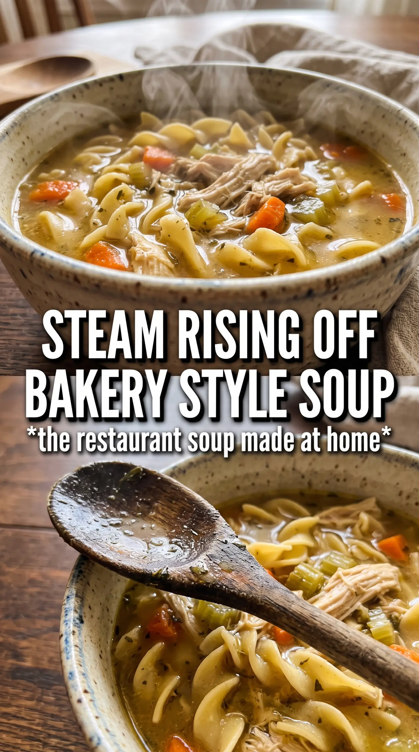 Copycat Panera Bread Chicken Noodle Soup clear broth tender noodles