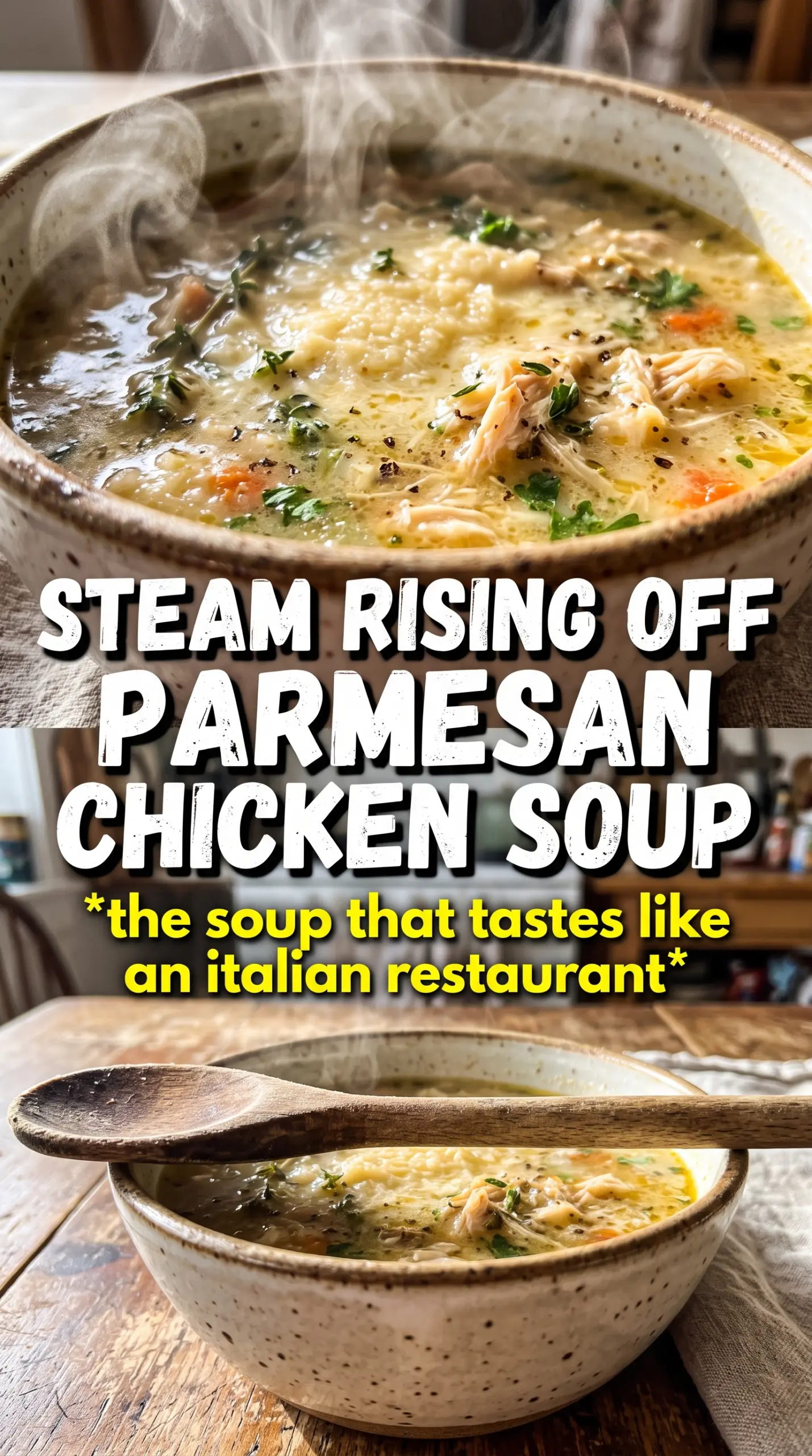 Creamy Parmesan Chicken Noodle Soup creamy parmesan cozy