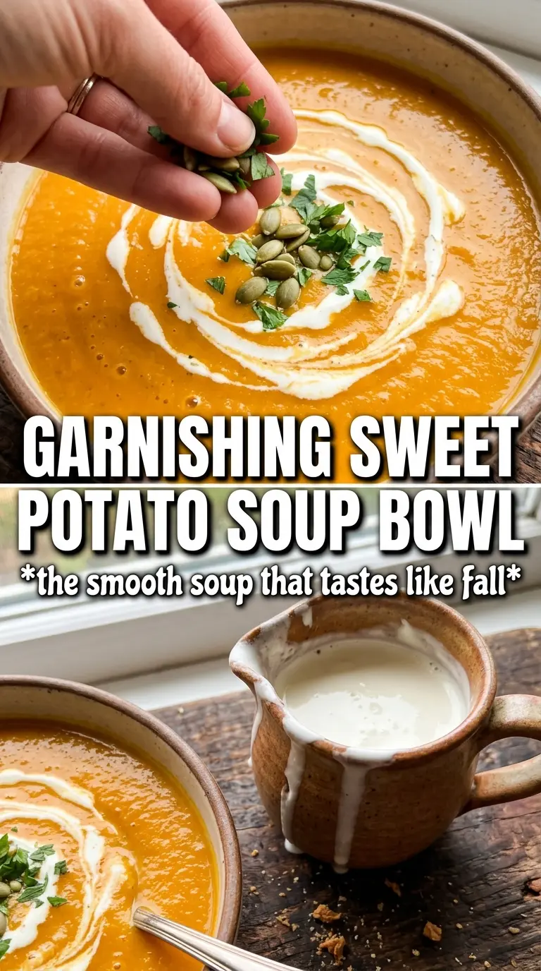 Creamy Sweet Potato Soup velvety orange, spiced, creamy