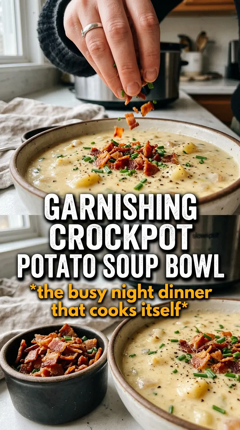 Crockpot Potato Soup creamy loaded