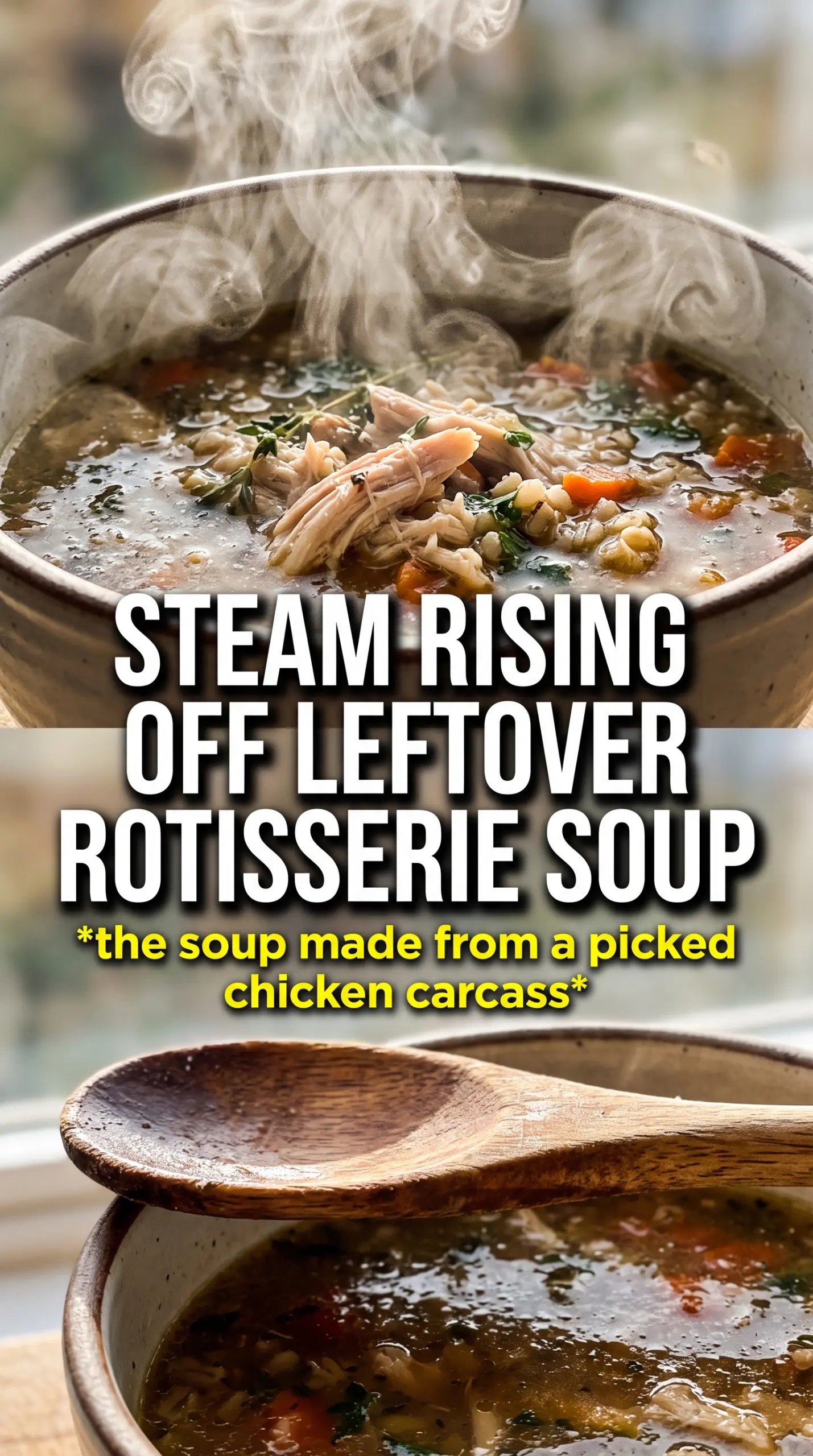 Leftover Rotisserie Chicken Noodle Soup, cozy, hearty, weeknight