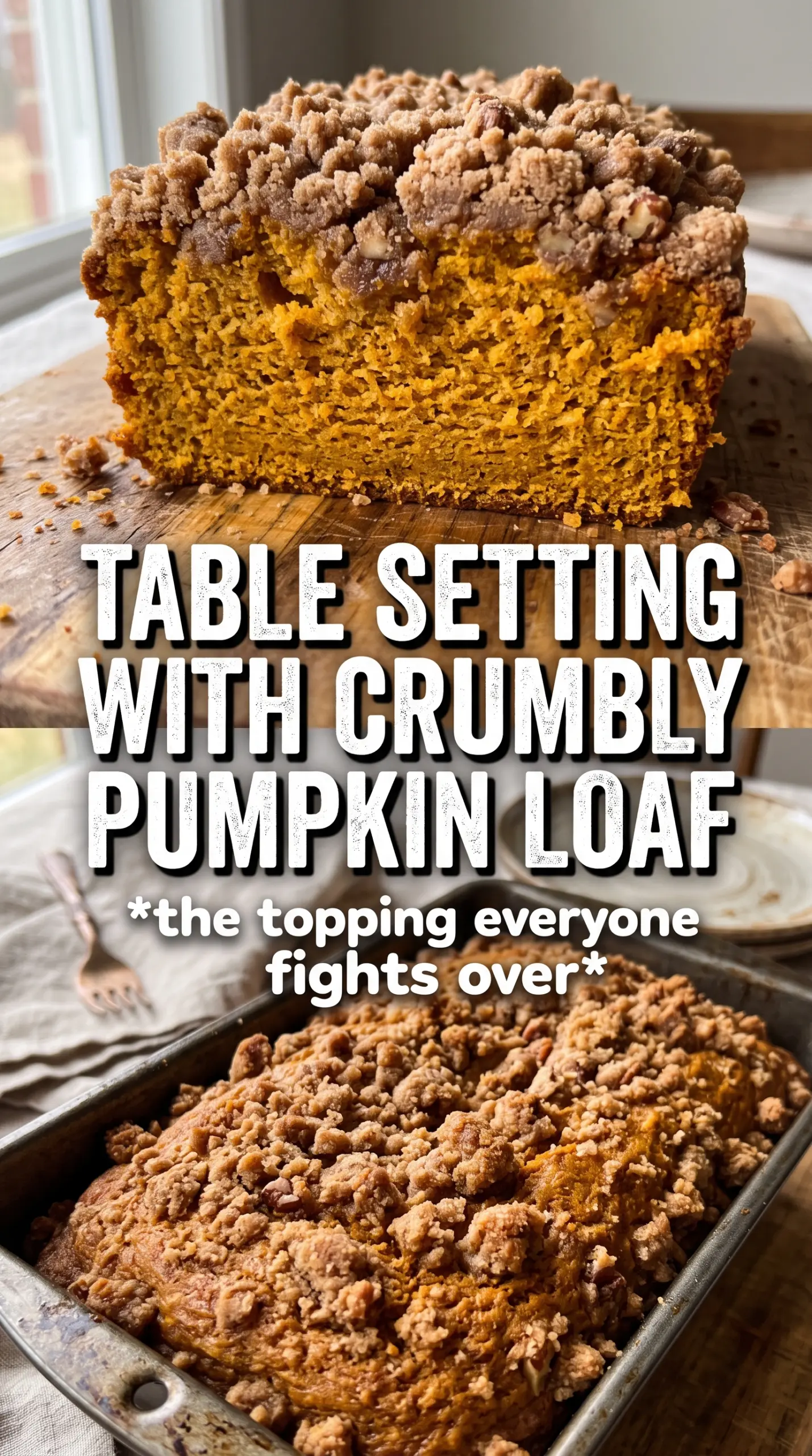 Pumpkin Bread With Crumb Topping golden streusel moist loaf