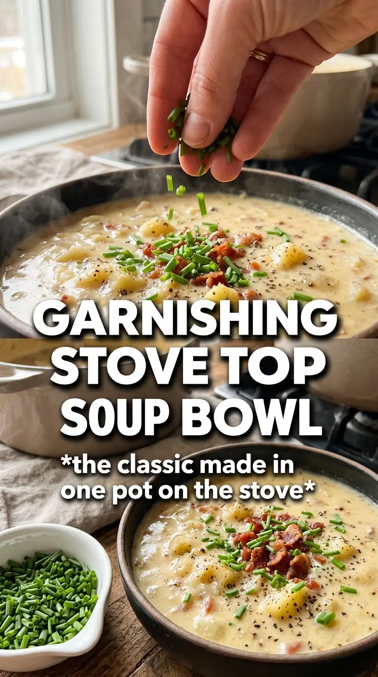 Stove Top Potato Soup creamy bacon cheddar