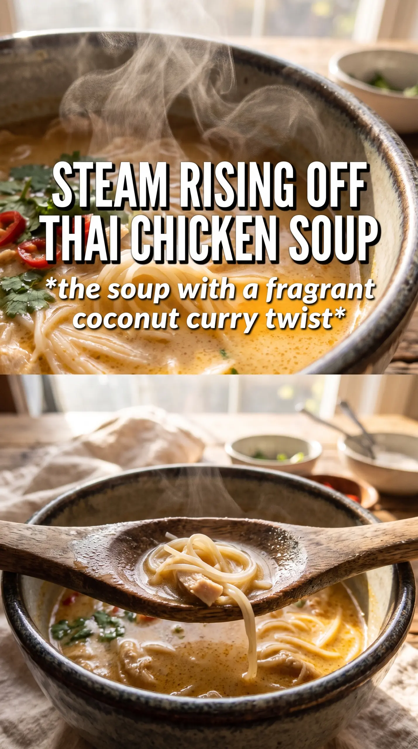 Thai Chicken Noodle Soup coconut curry, lime, herbs