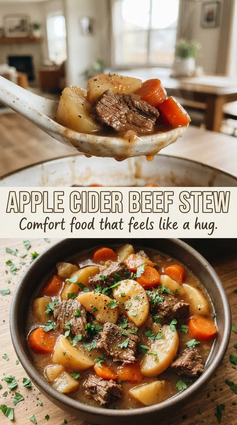 Apple Cider Beef Stew rich cider gravy tender beef