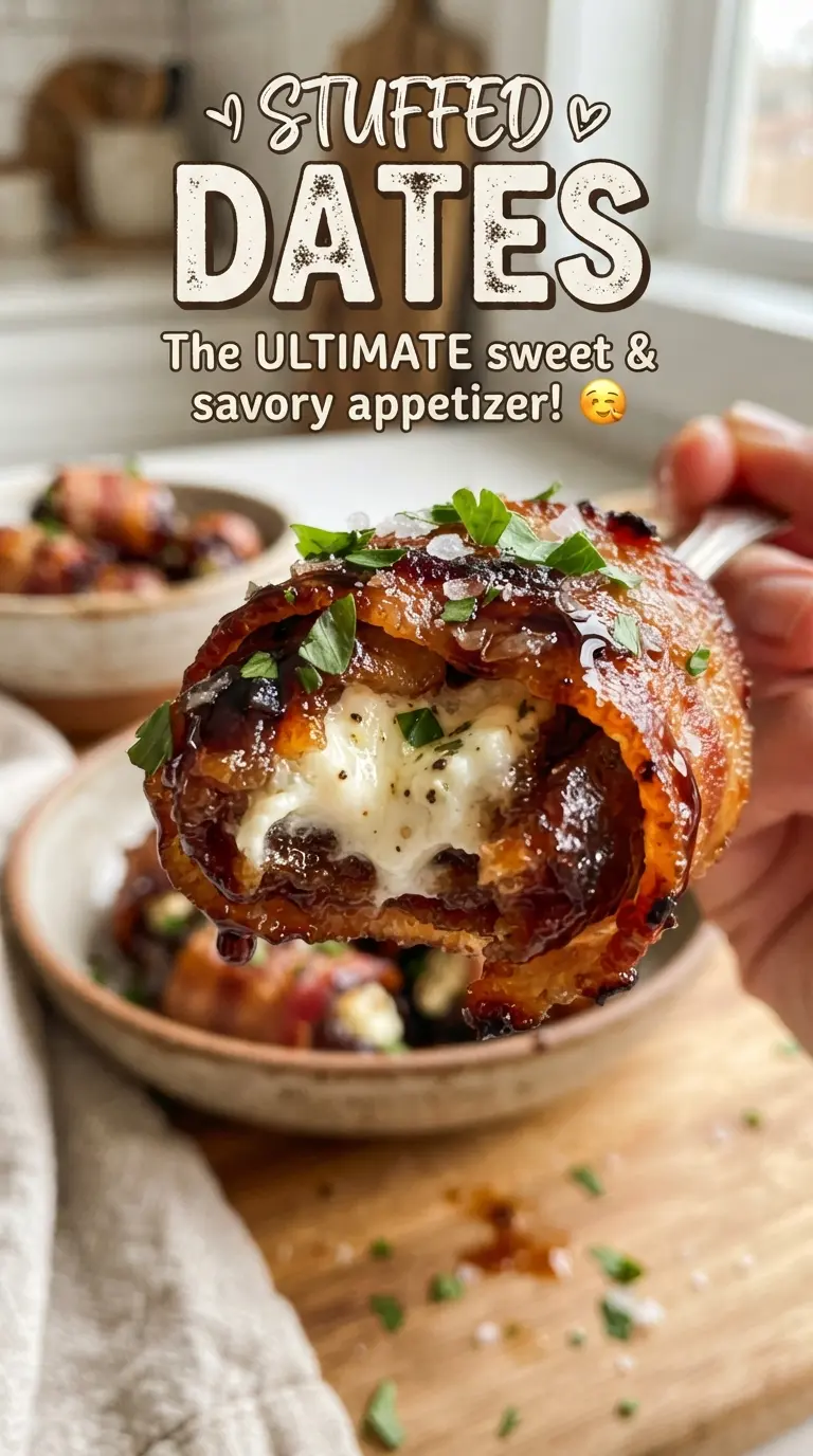 Stuffed Dates bacon-wrapped goat cheese almonds