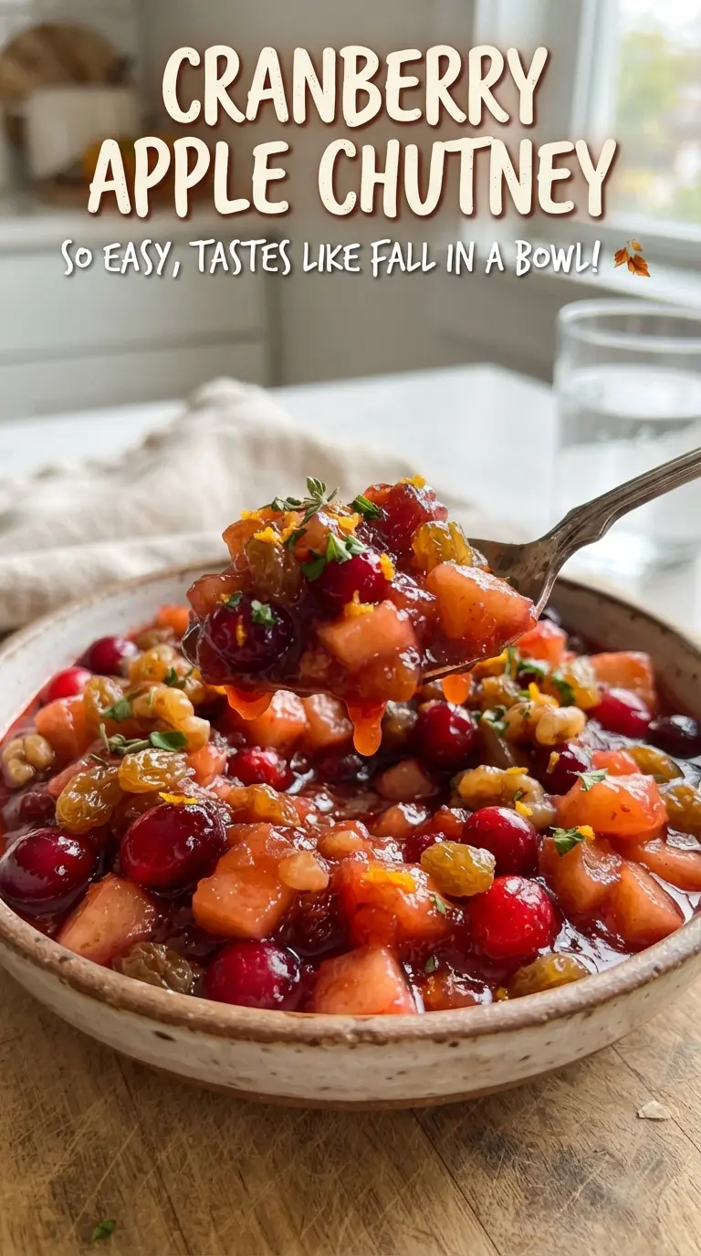 Cranberry Apple Chutney chunky spiced
