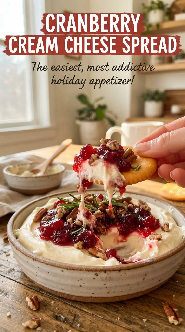 Cranberry Cream Cheese Spread tart creamy festive
