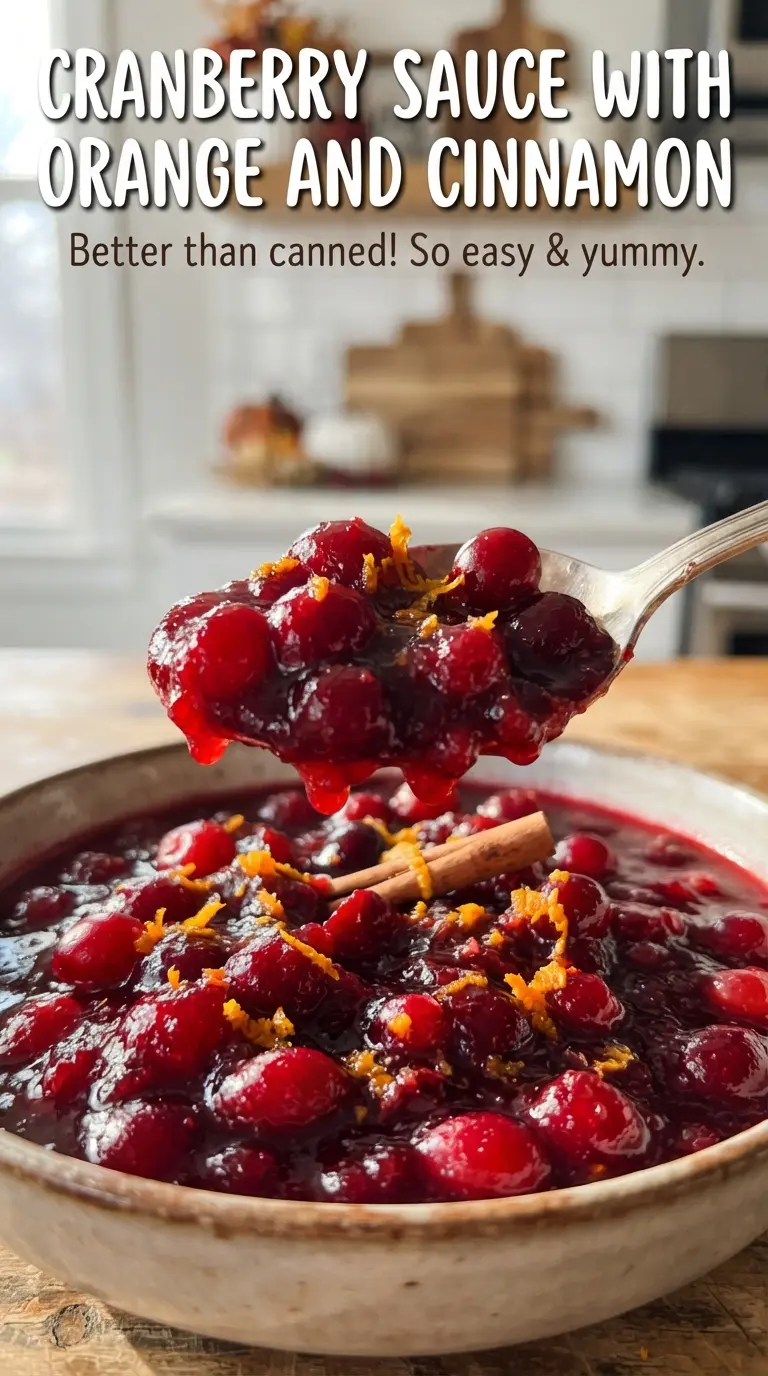 Cranberry Sauce with Orange and Cinnamon glossy spiced