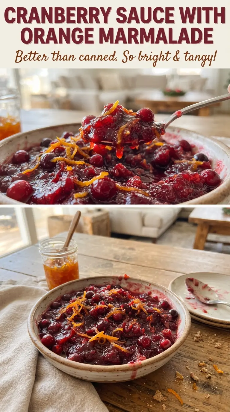 Cranberry Sauce with Orange Marmalade glossy citrus